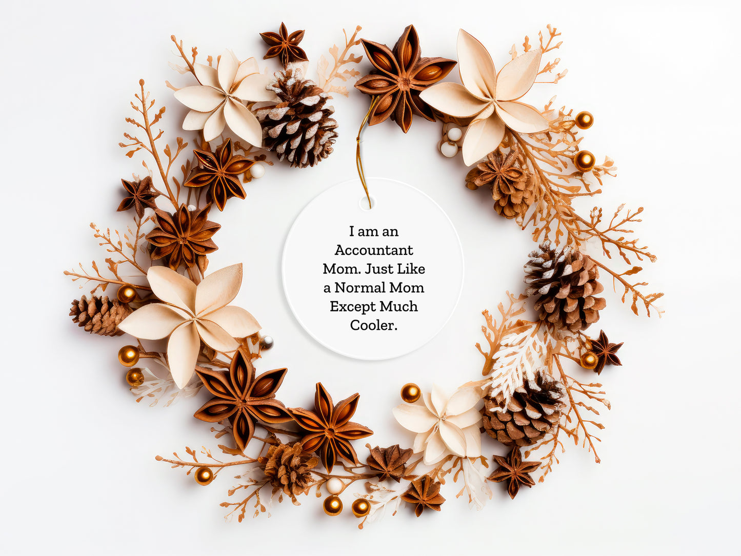 Accountant Mom Circle Ornament