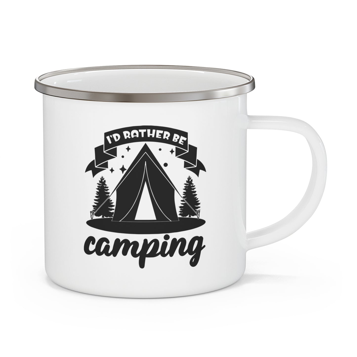 I'd Rather Be Camping Enamel Camping Mug