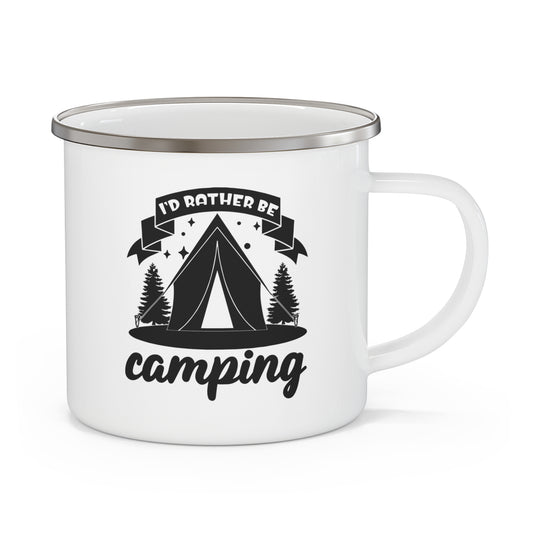 I'd Rather Be Camping Enamel Camping Mug