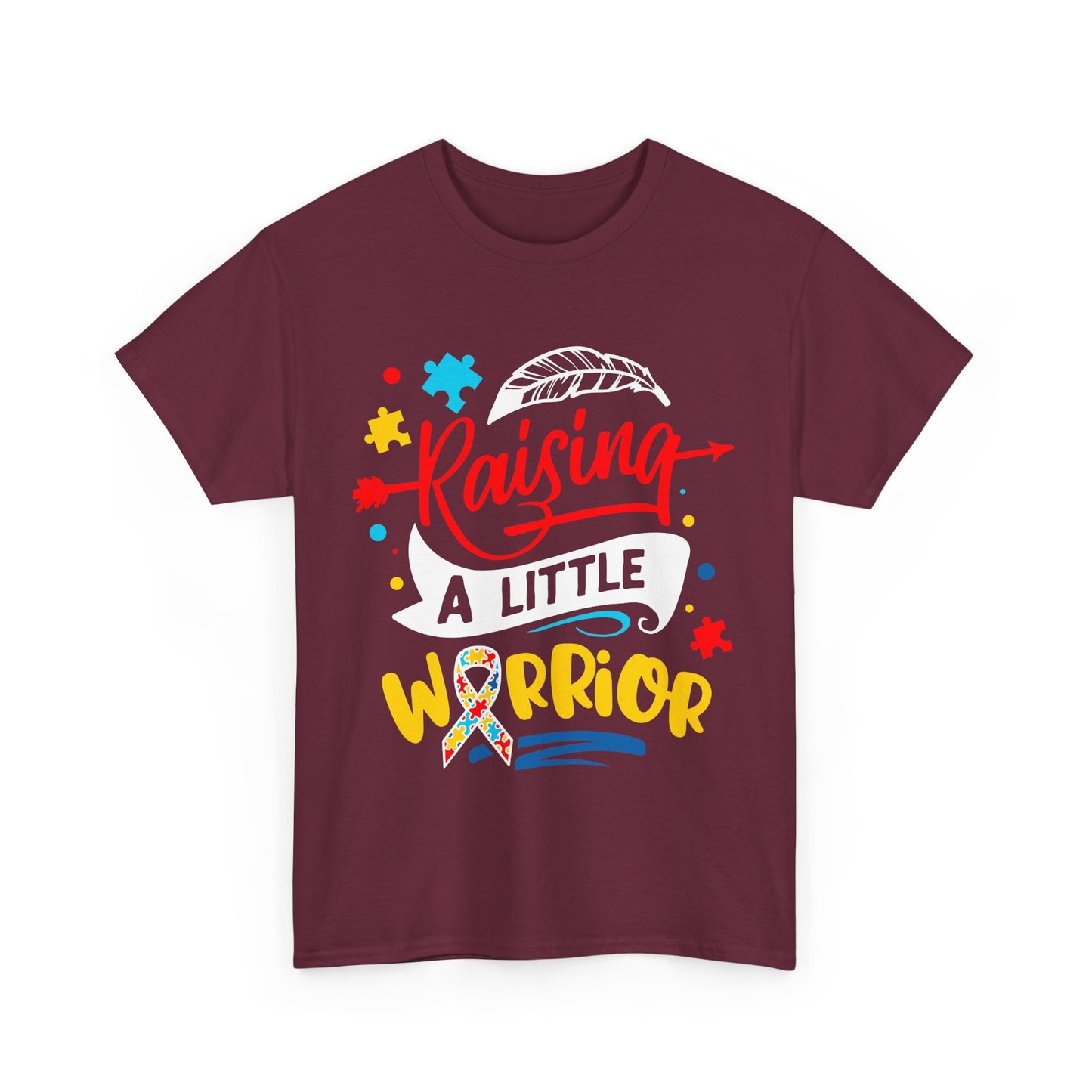 Raising A Little Warrior Autism Dad T-shirt for Dad for Father's Day