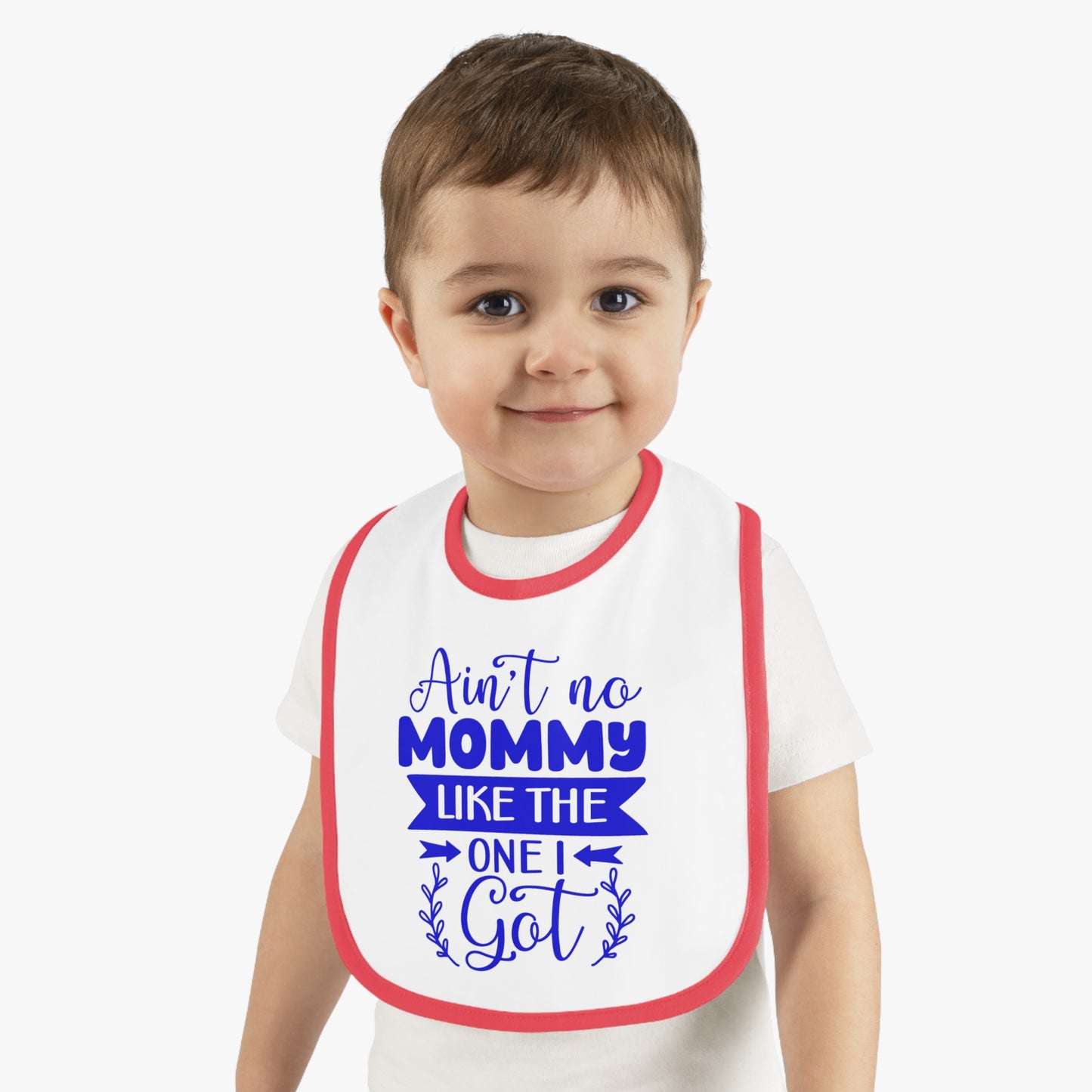 Baby Bibs, Personalized Contrast Trim Bib for Mealtime Fun, Secure Velcro Closure Teething Bibs, Best Baby Gift for New Parents