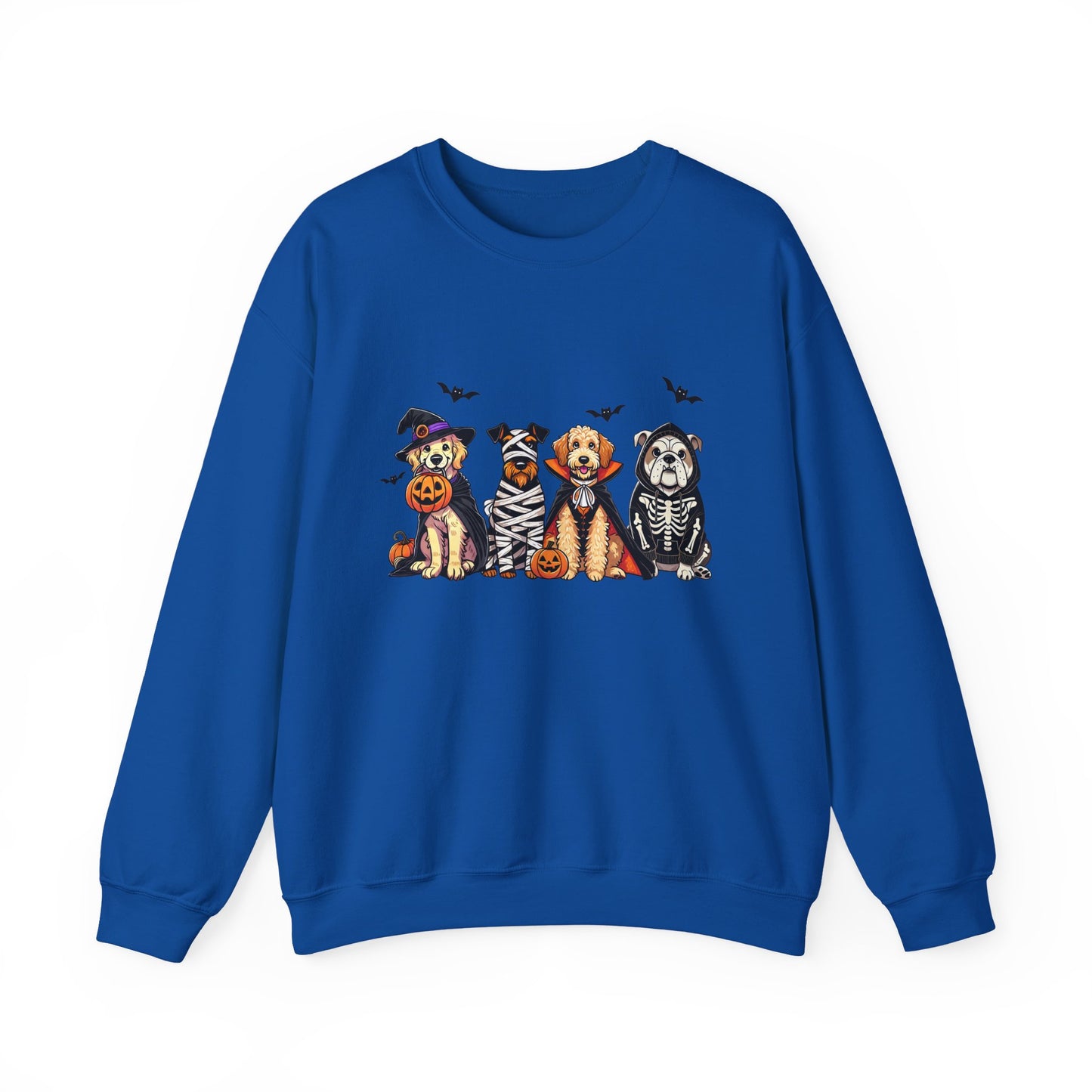 Cute Trick or Treat Dogs Women's Halloween Sweatshirt