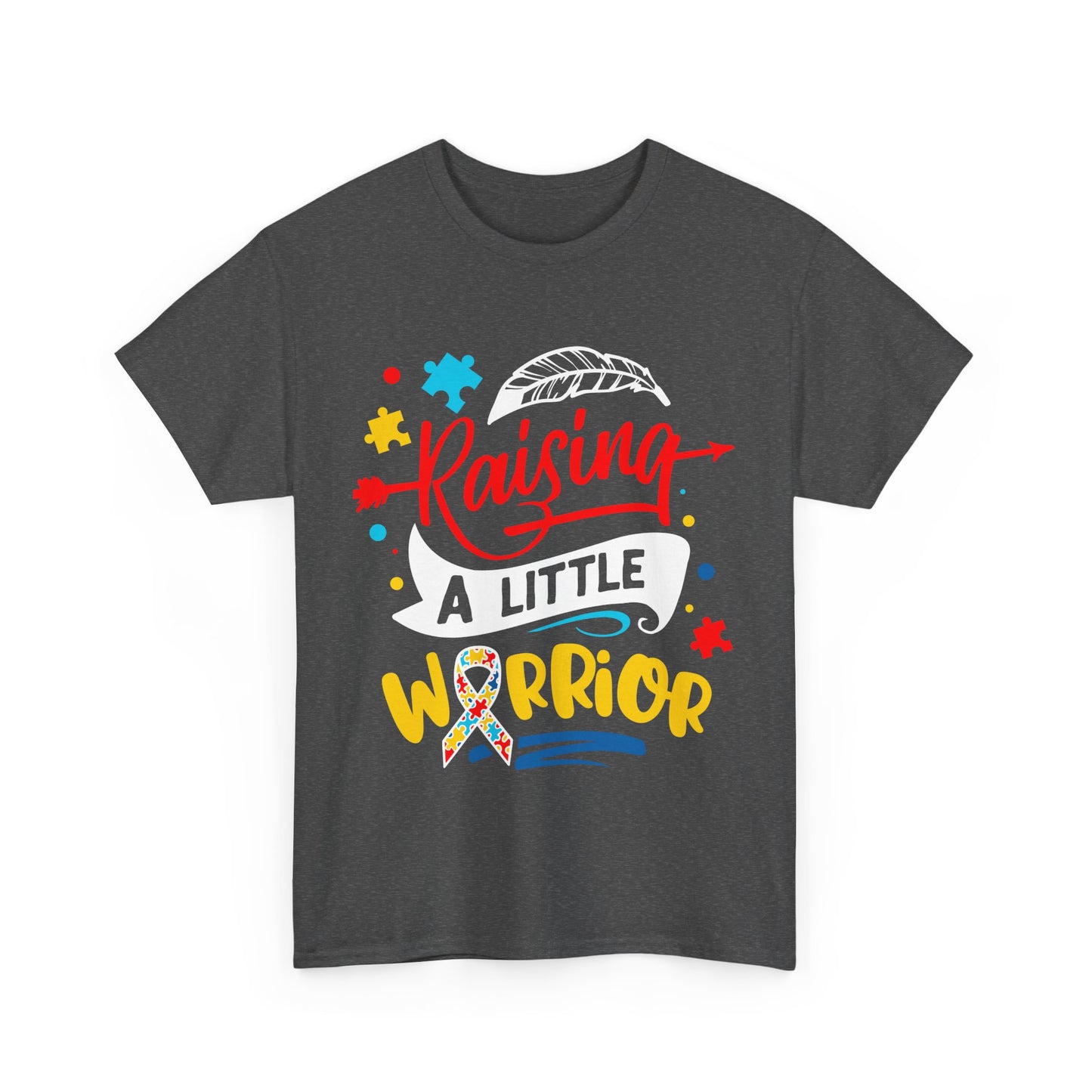 Raising A Little Warrior Autism Dad T-shirt for Dad for Father's Day