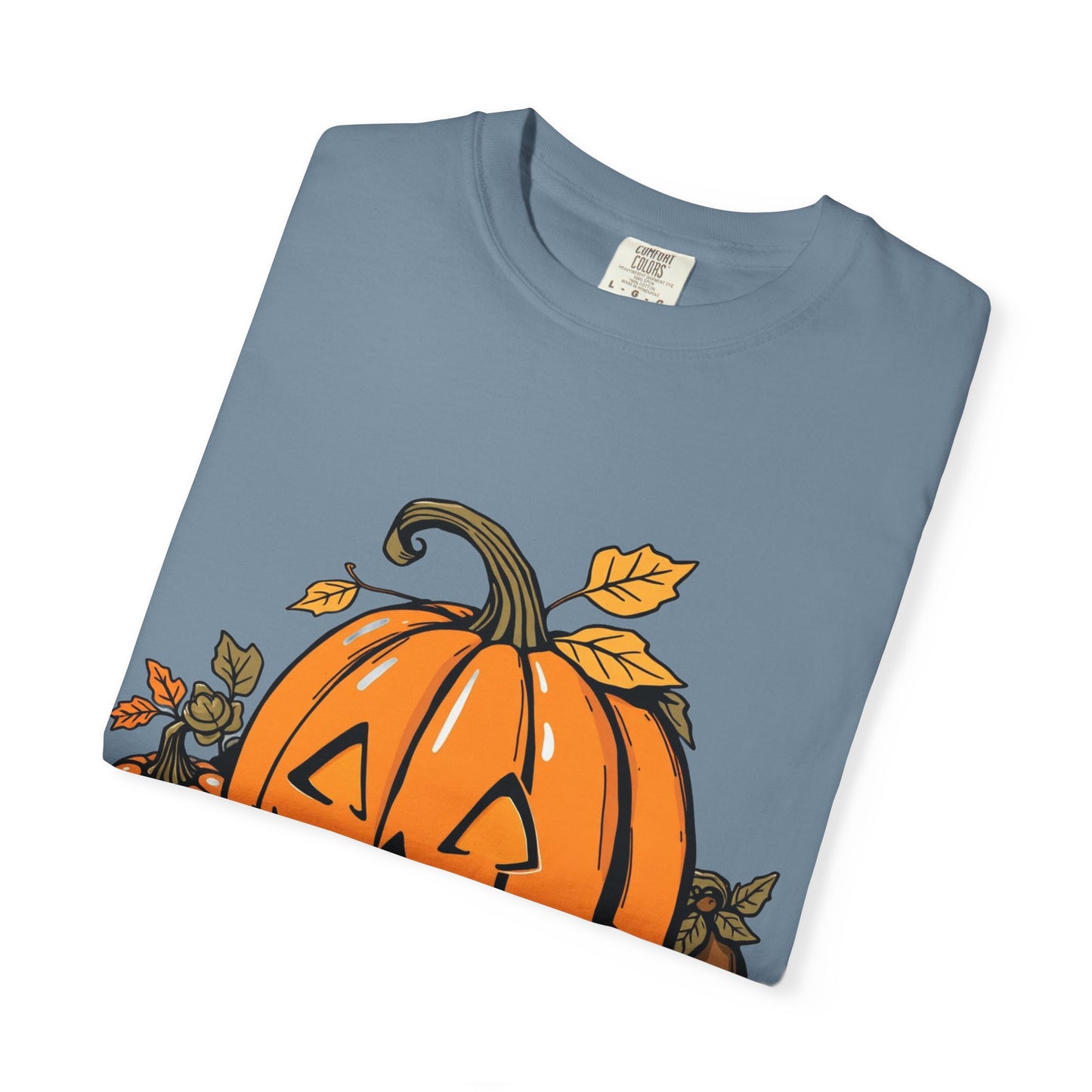 Comfort Colors Pumpkin Shirt | Womens Halloween Fall Graphic Tee