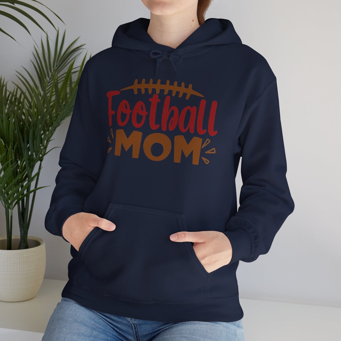 Football Mom Hoodie — Cute Football Graphic Pullover for Proud Sports Moms