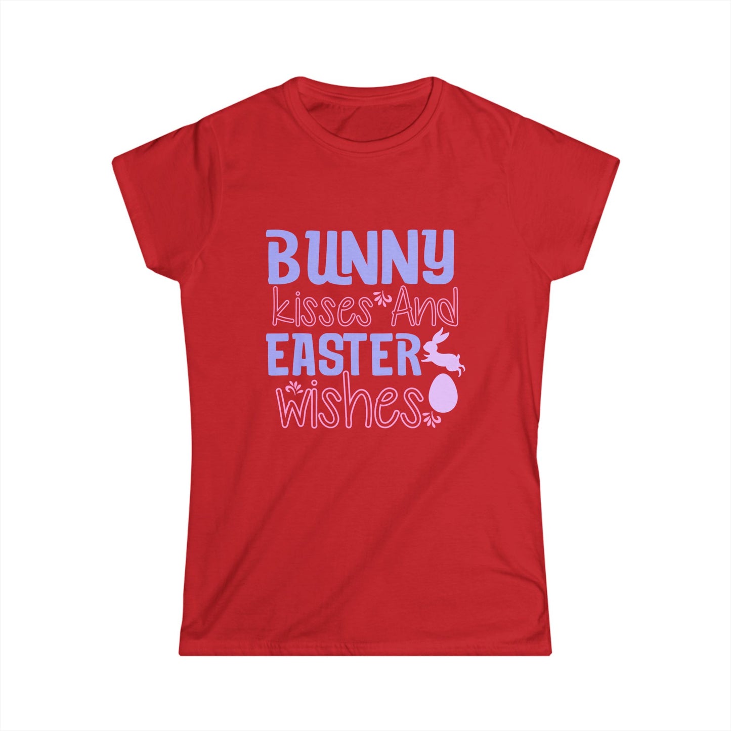 Bunny Easter Wishes Tee — Women's Pastel Easter T-Shirt
