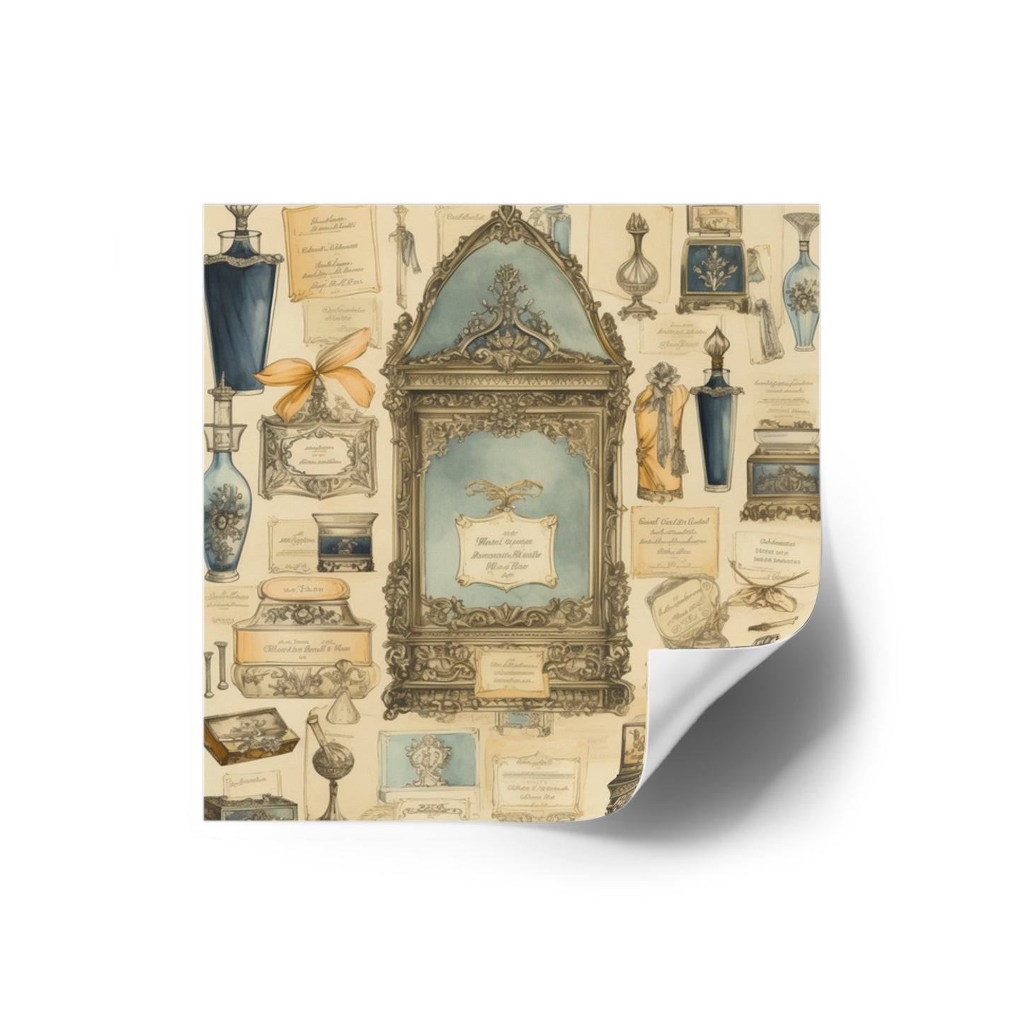 Antique Apothecary Label Square Decal #4