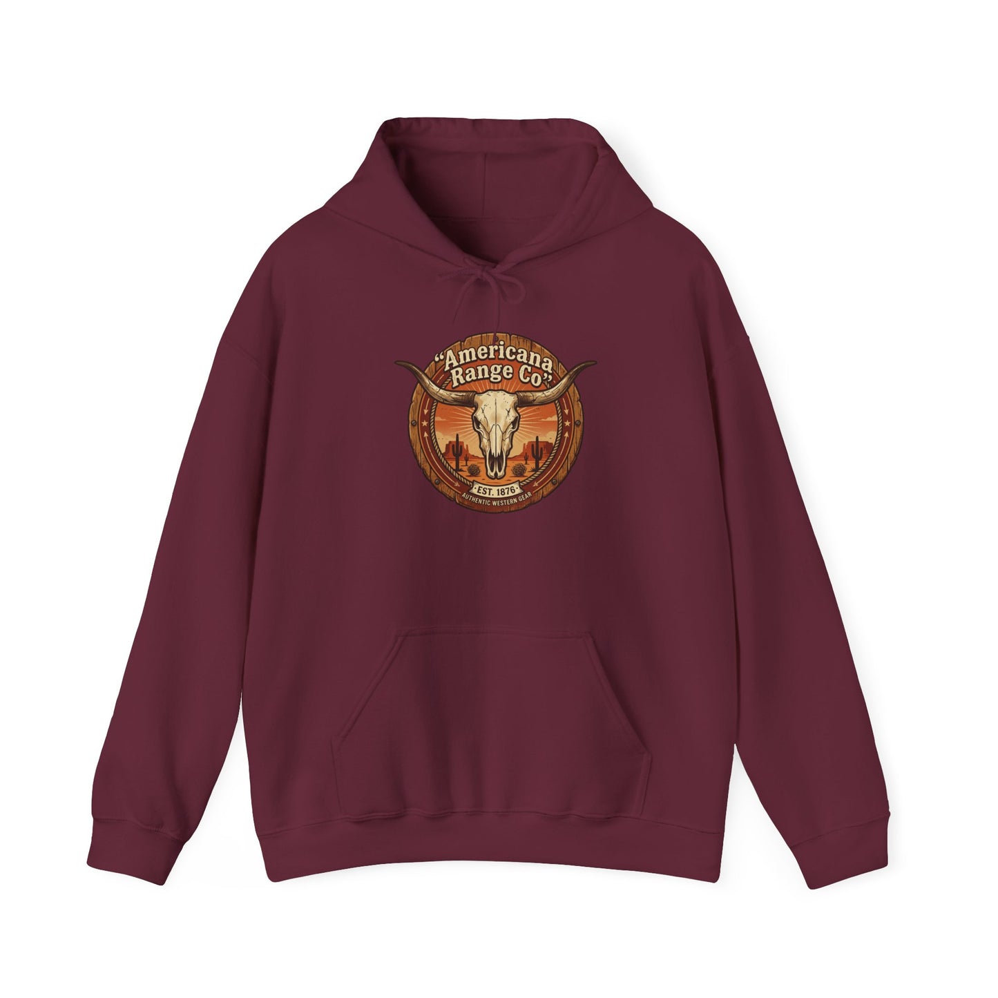 Frontier Skull Emblem Hoodie | Western Americana, Vintage Rodeo