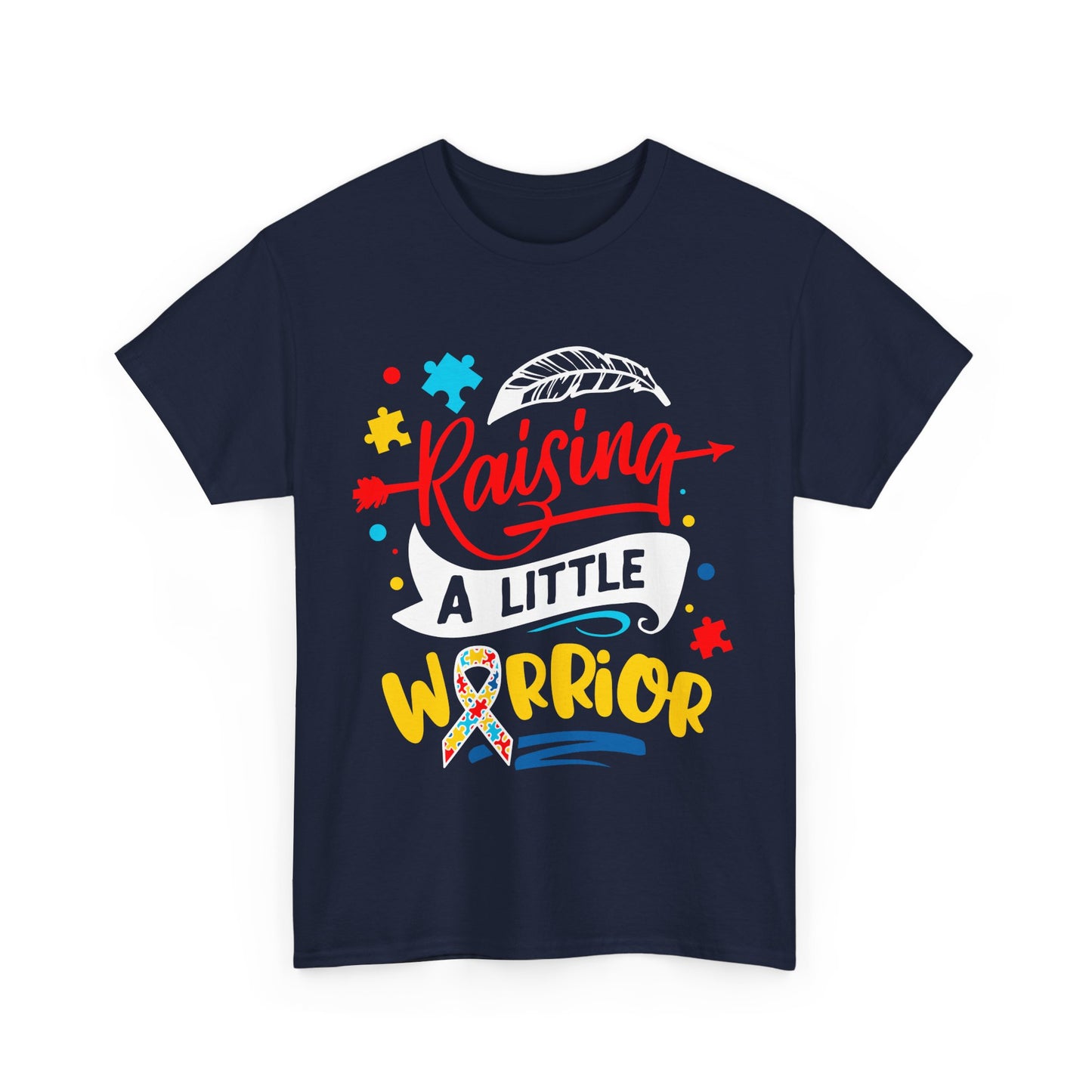 Raising A Little Warrior Autism Dad T-shirt for Dad for Father's Day
