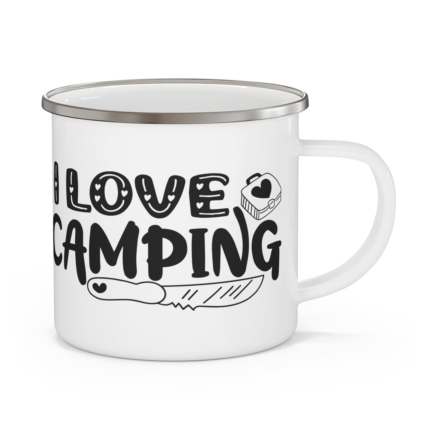 I Love Camping Enamel Camping Mug