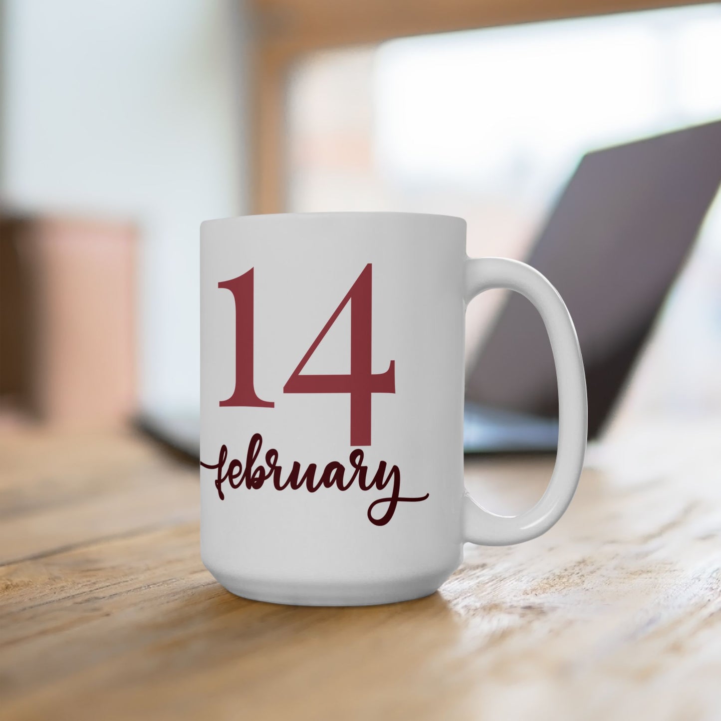 Valentine’s Day 14 February Ceramic Mug — 11oz & 15oz Coffee Cup