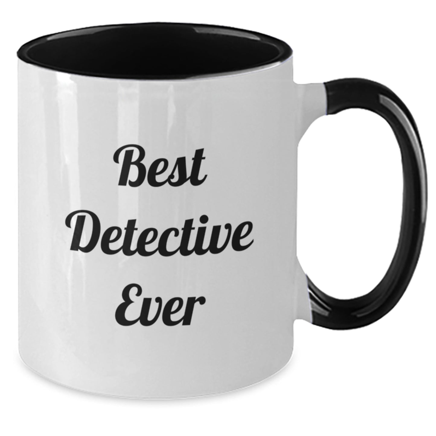 Detective Gifts from Friends, Funny Best Detective Ever Two Tone Coffee Mug for Graduation, Unique Gifts for Detective, Men, Women, Coworkers, Family - Additional