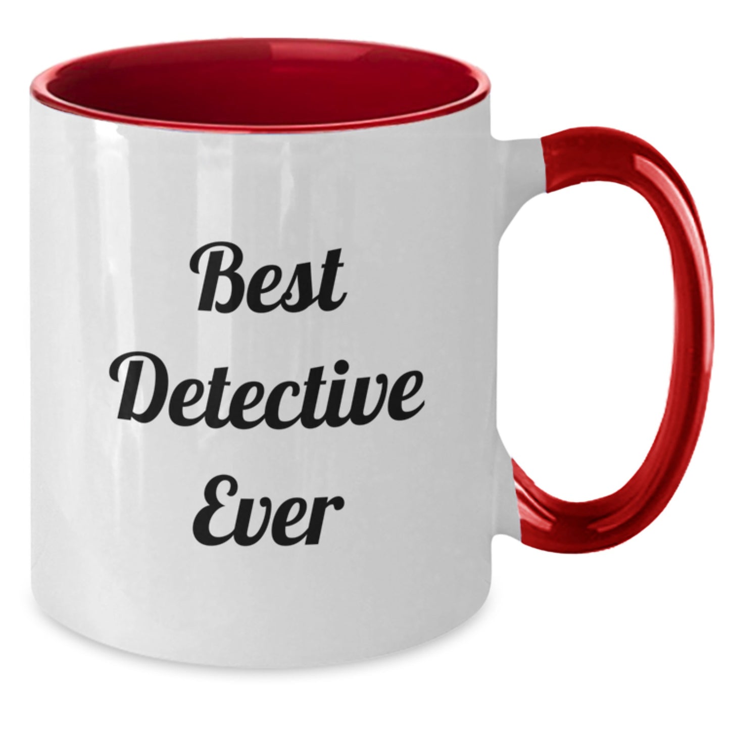 Detective Gifts from Friends, Funny Best Detective Ever Two Tone Coffee Mug for Graduation, Unique Gifts for Detective, Men, Women, Coworkers, Family - Additional