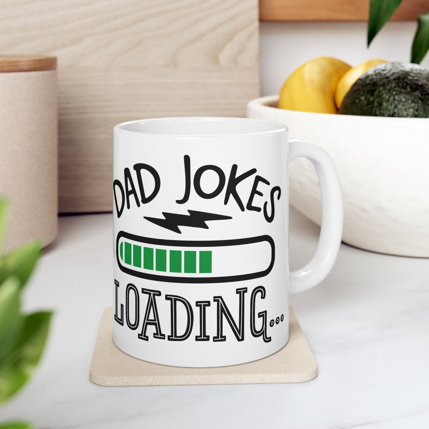 Dad Jokes Loading Ceramic Mug 11 oz, 15 oz mug