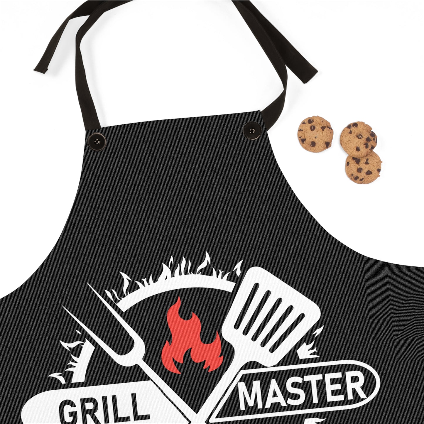 Black Grill Master Apron - Perfect for BBQ Lovers and Chefs, Ideal Gift for Father's Day and Summer Cookouts