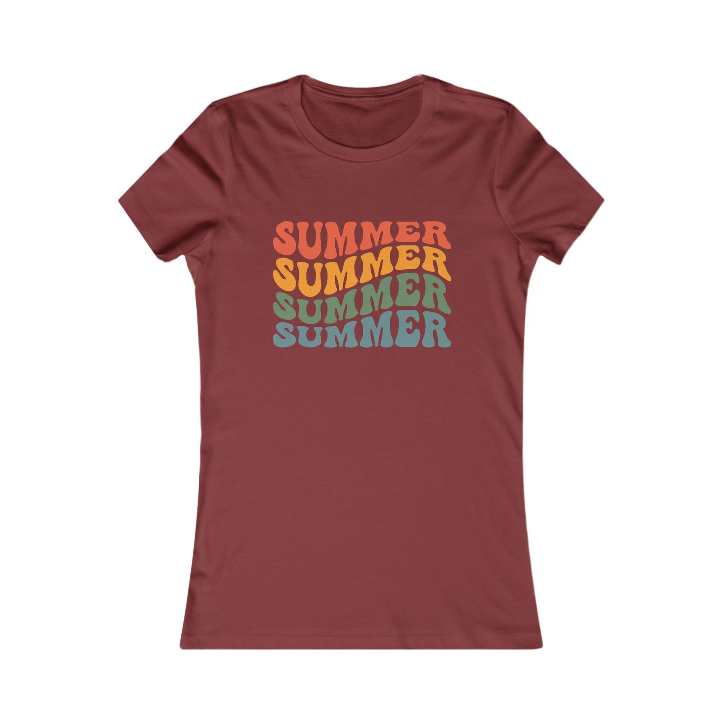 Retro Summer Repeat Tee | Summer Graphic Shirt, Vintage Rainbow Text
