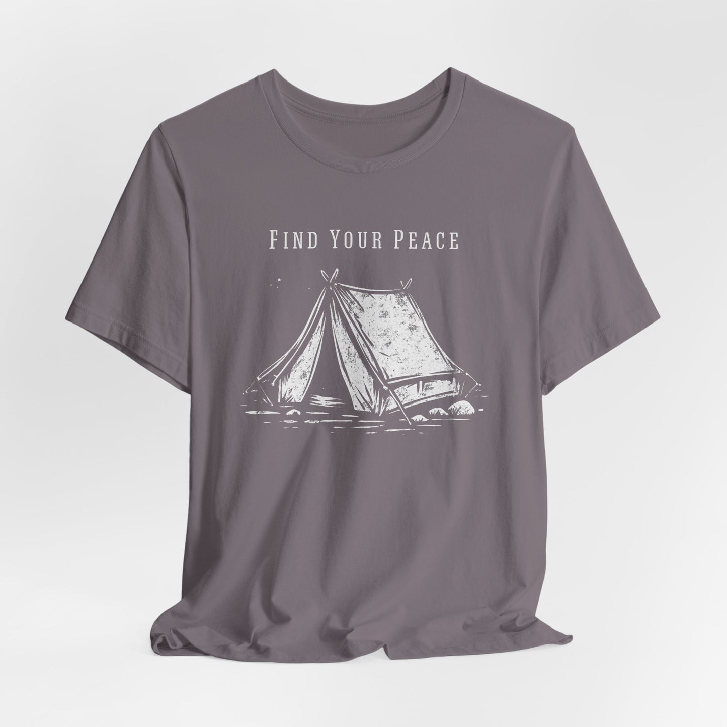 Find Your Peace Camping T-Shirt — Tent Graphic Outdoor Tee