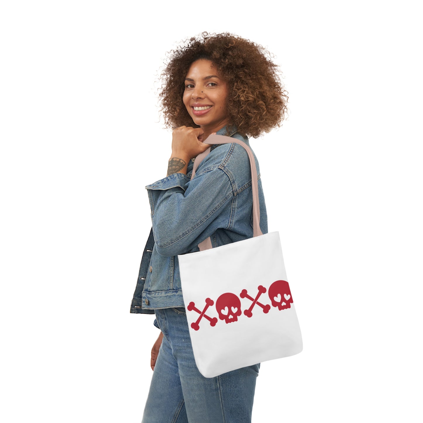 Skull Polyester Canvas Tote Bag Bag