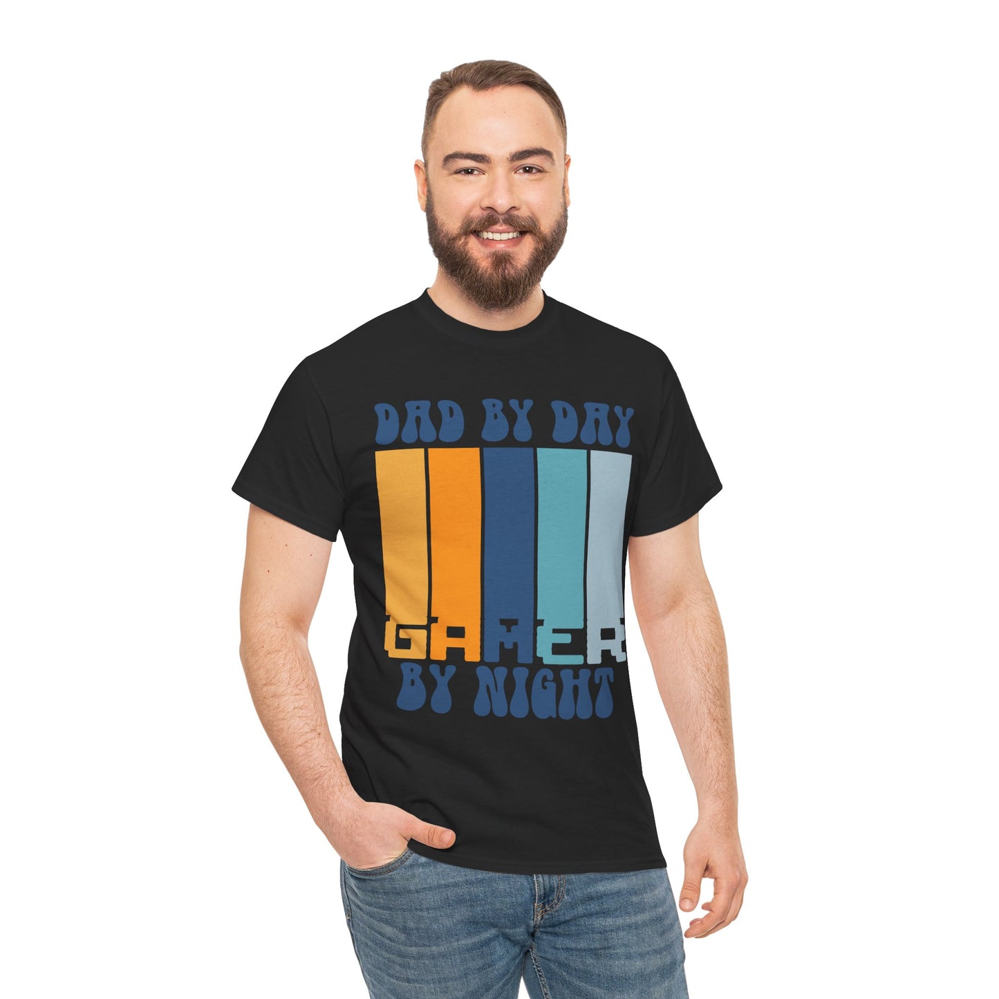 Retro Gen X Dad by Day Gamer by Night T-shirt