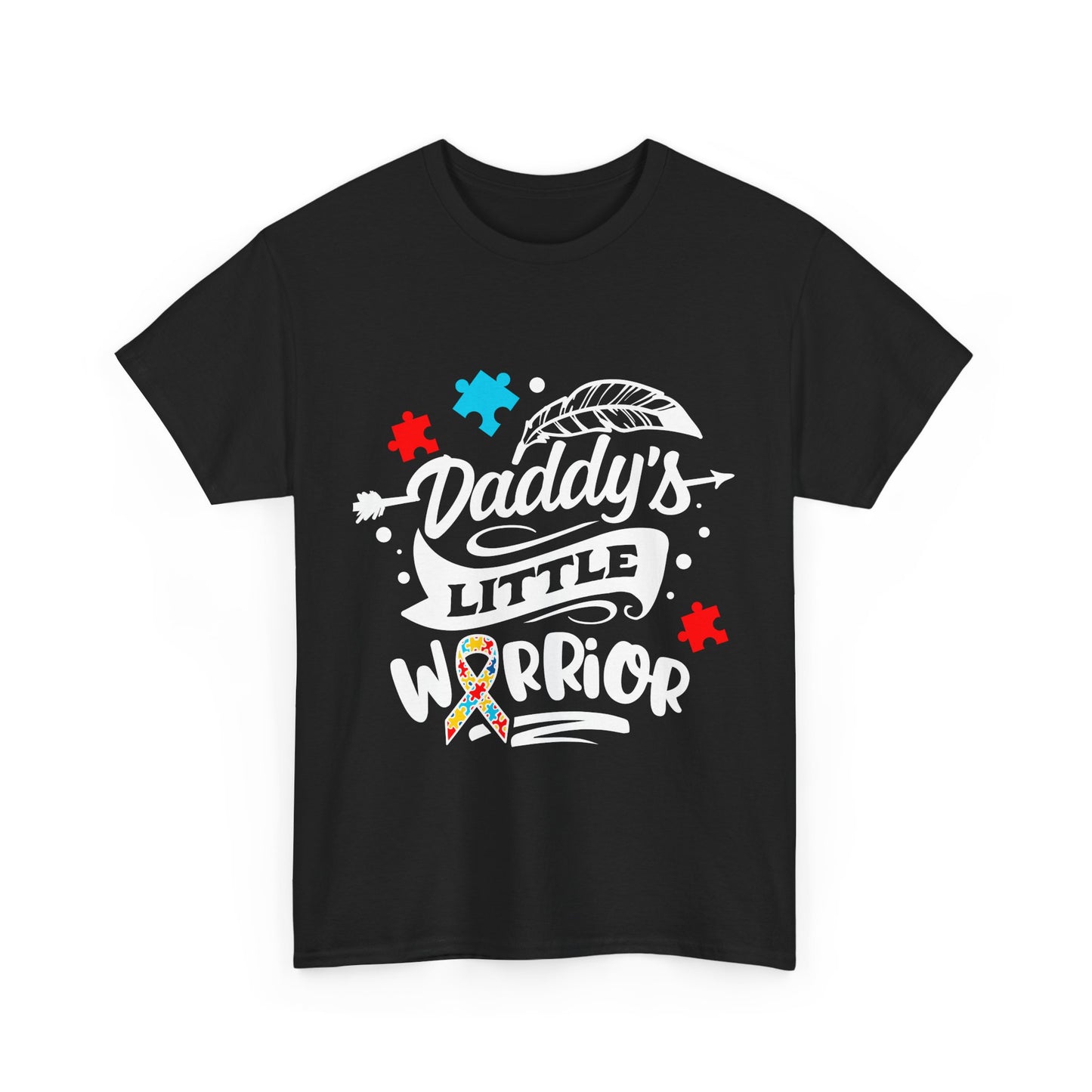 Daddy's Little Warrior Autism Dad T-shirt for Dad for Father's Day