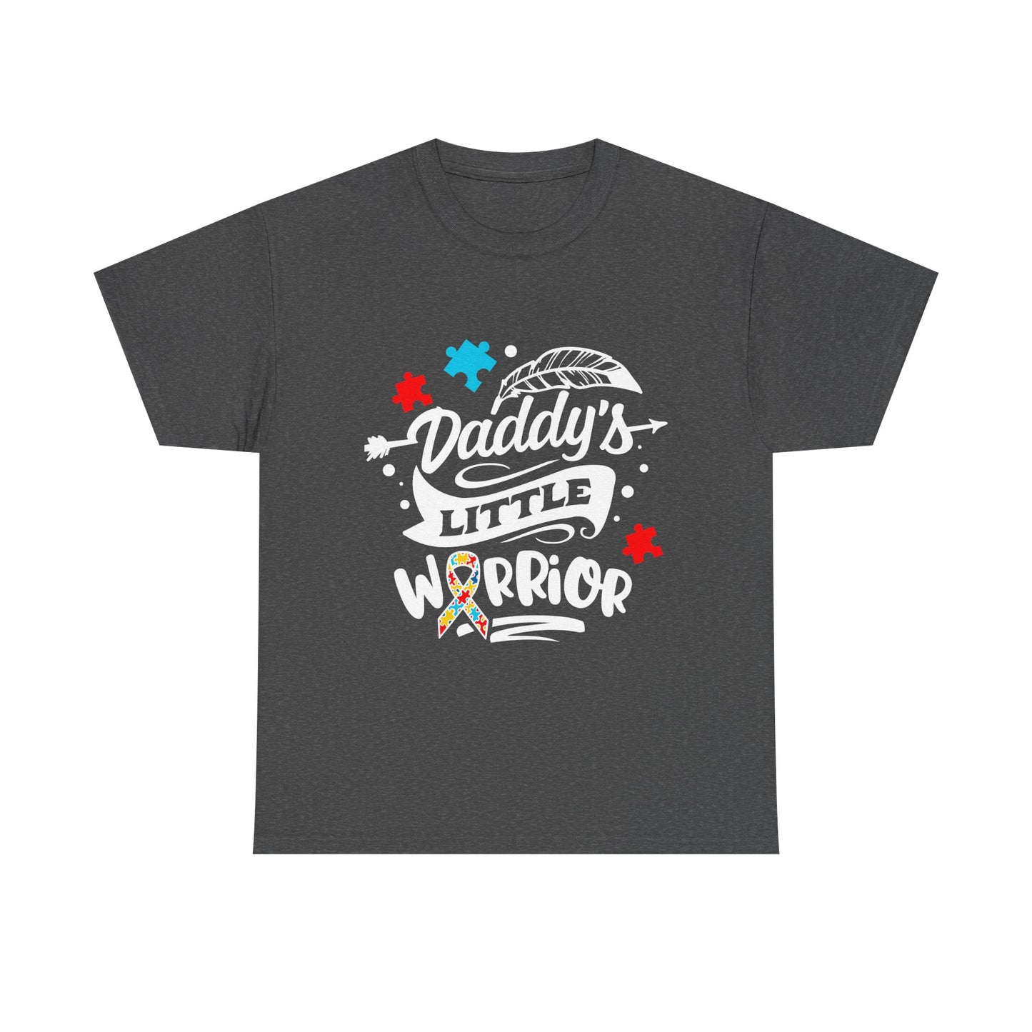 Daddy's Little Warrior Autism Dad T-shirt for Dad for Father's Day