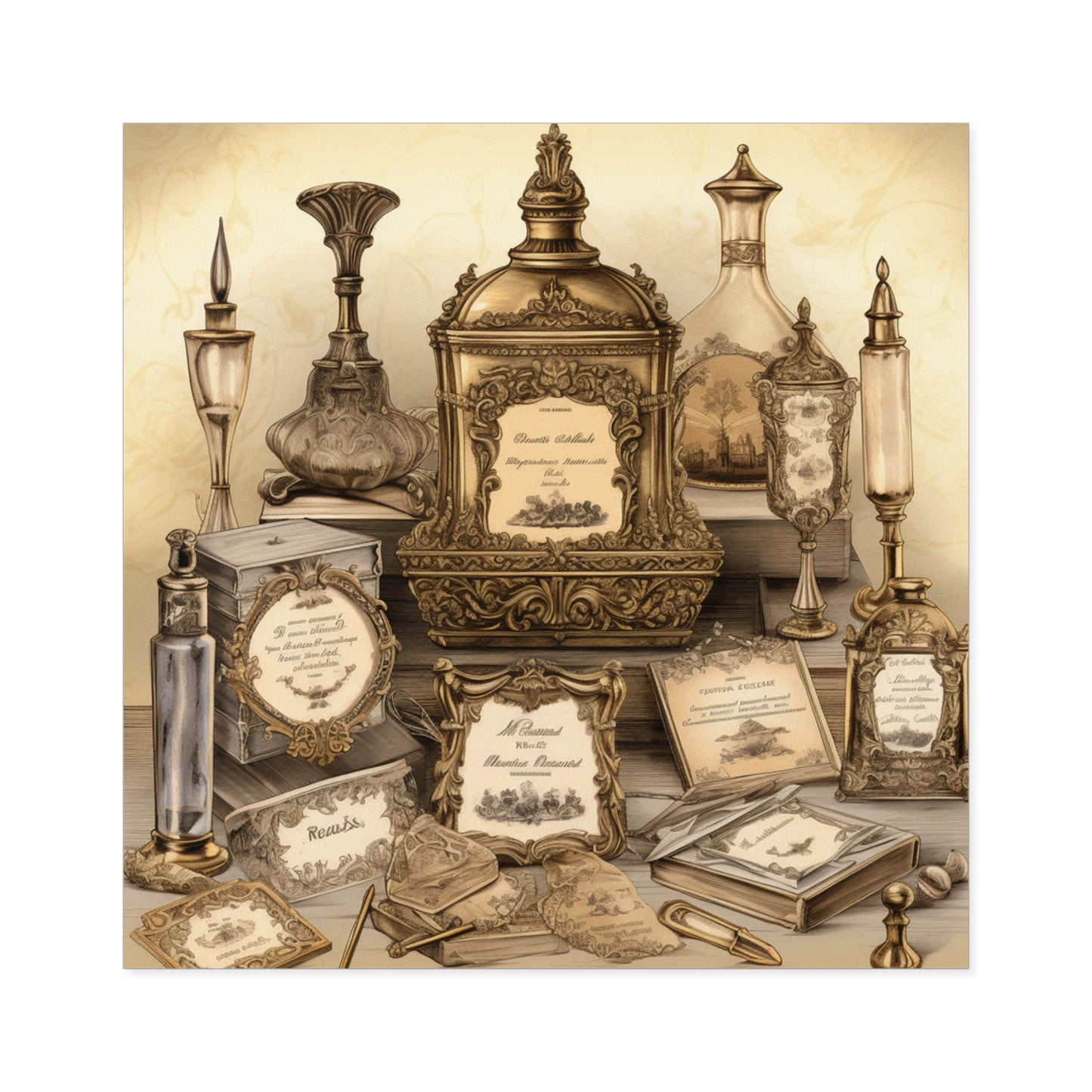 Antique Apothecary Label Square Decal #2