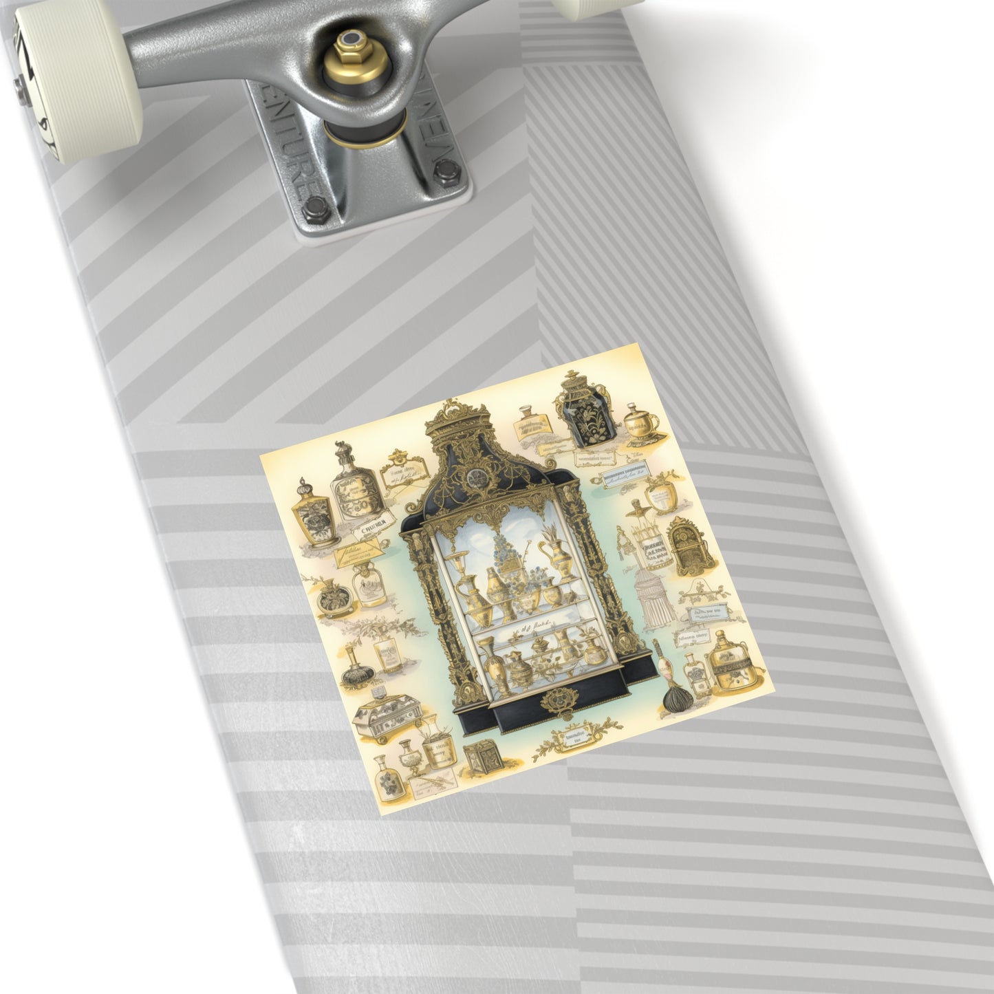 Antique Apothecary Label Square Decal #3