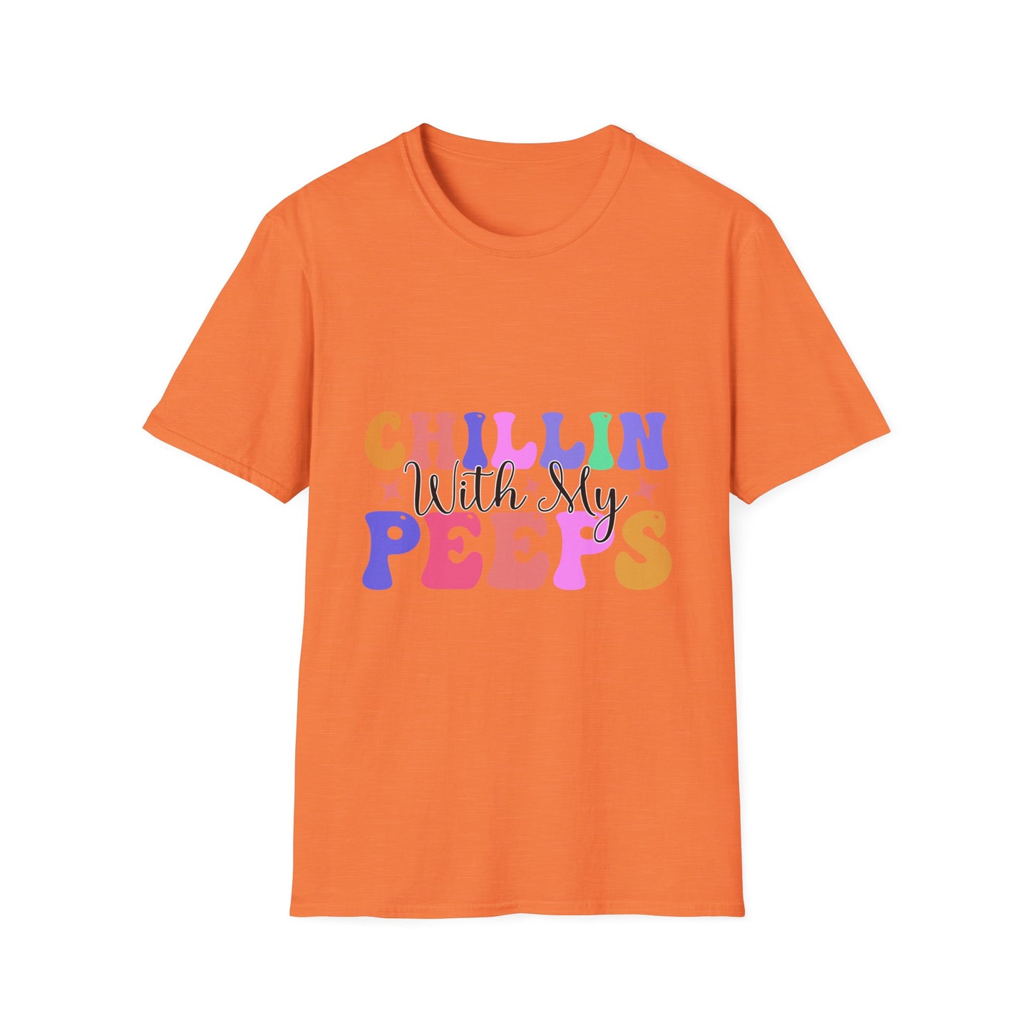 Chillin With My Peeps Unisex T-Shirt, Casual Summer Tee, Friendship Gift, Fun Vibe Shirt, Perfect for Relaxing
