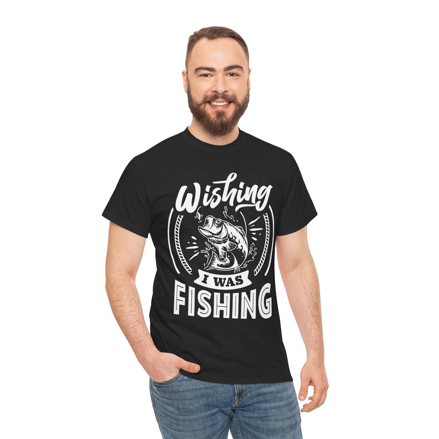 Wishing I Was Fishing T-Shirt for Dad