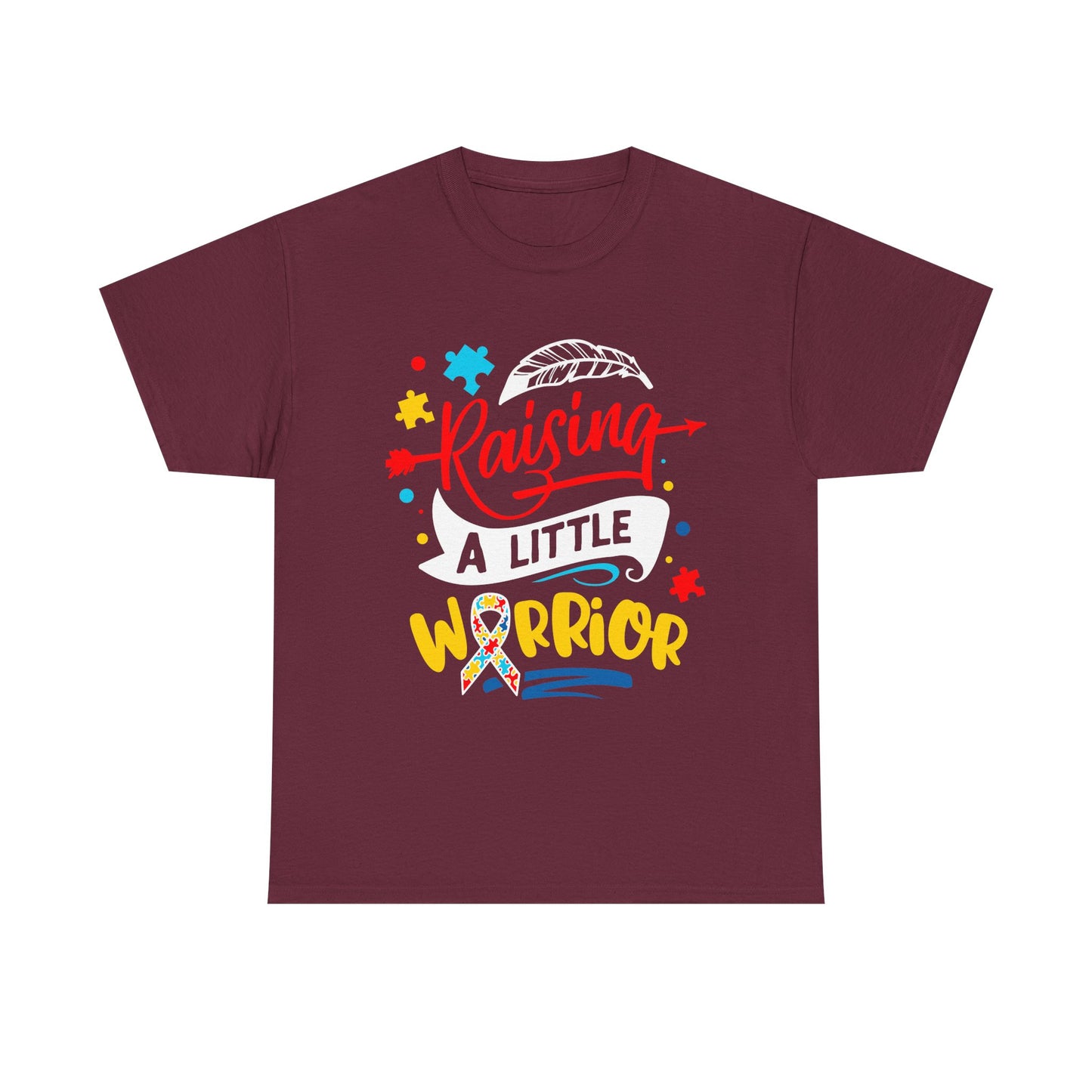 Raising A Little Warrior Autism Dad T-shirt for Dad for Father's Day