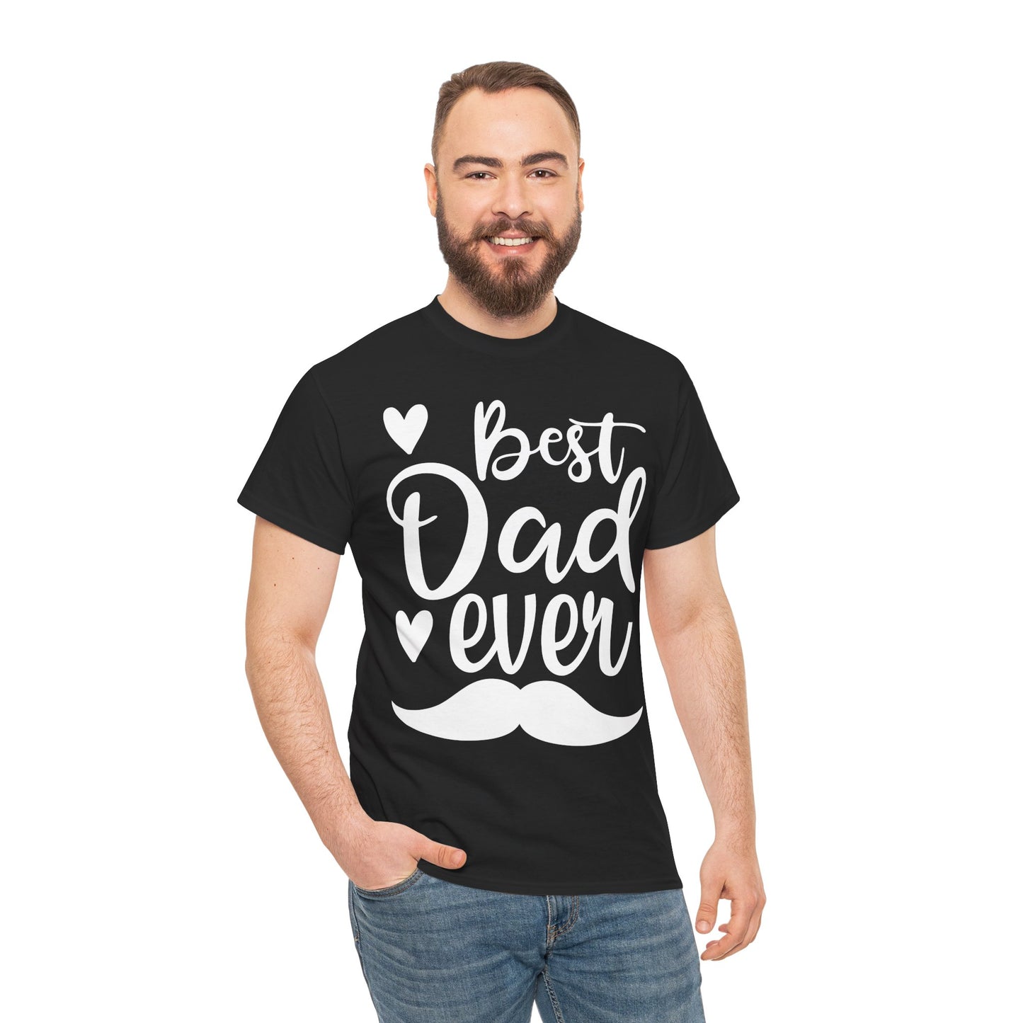 Best Dad Ever with Mustache T-Shirt - Father's Day Gift