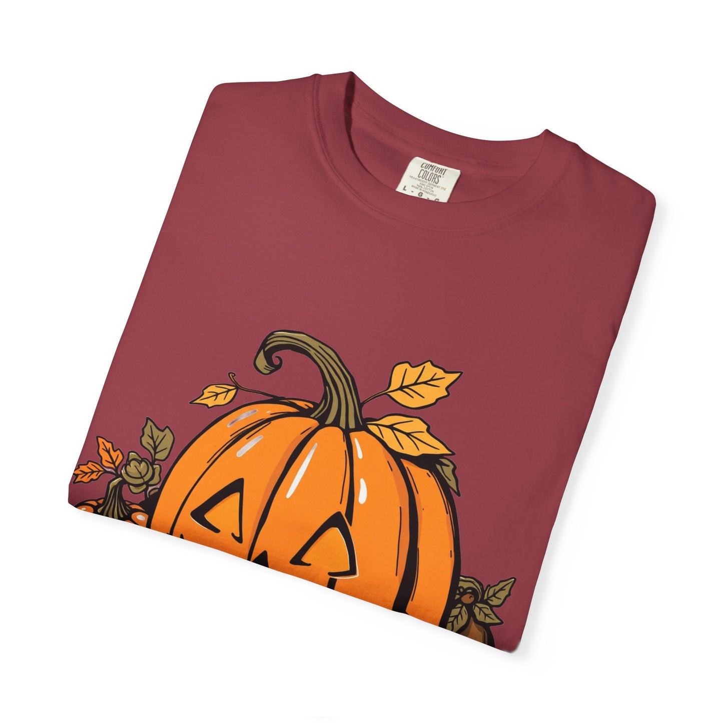 Comfort Colors Pumpkin Shirt | Womens Halloween Fall Graphic Tee