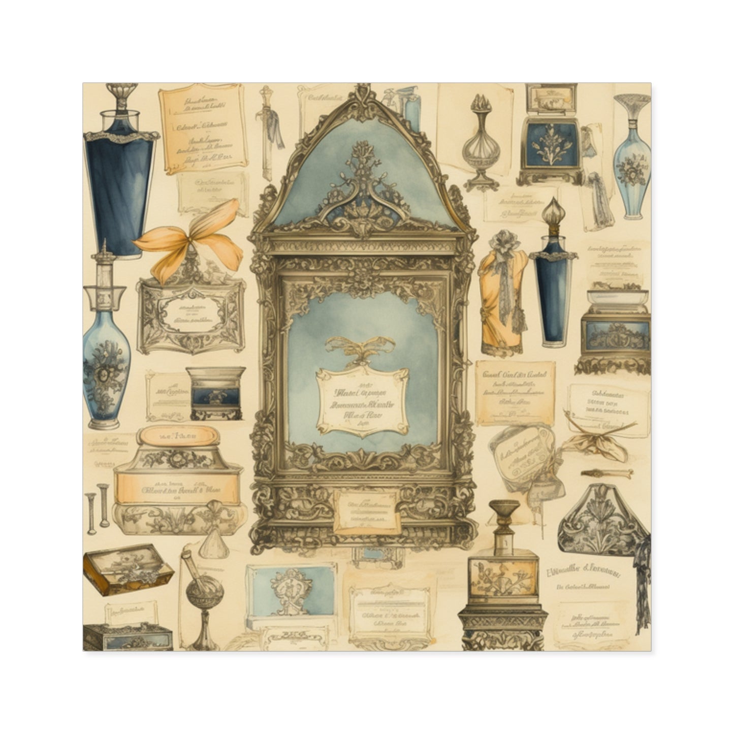 Antique Apothecary Label Square Decal #4