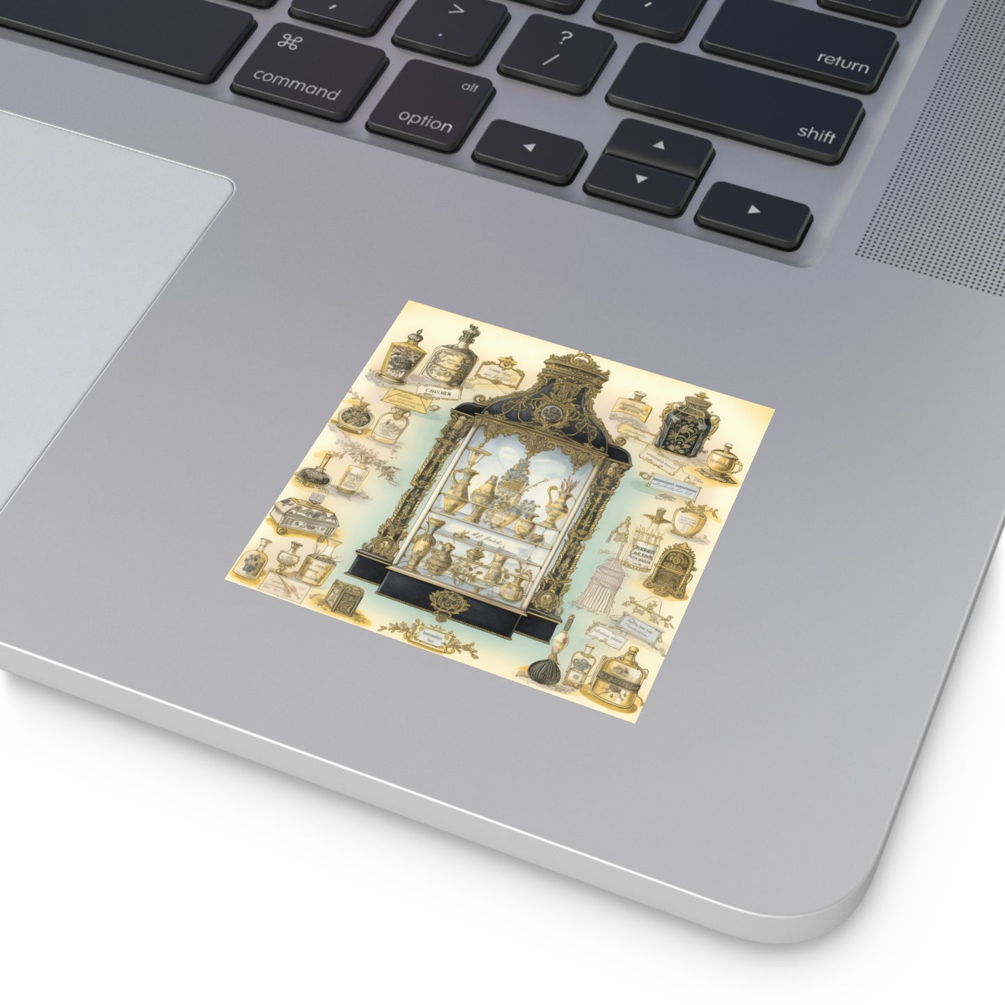 Antique Apothecary Label Square Decal #3