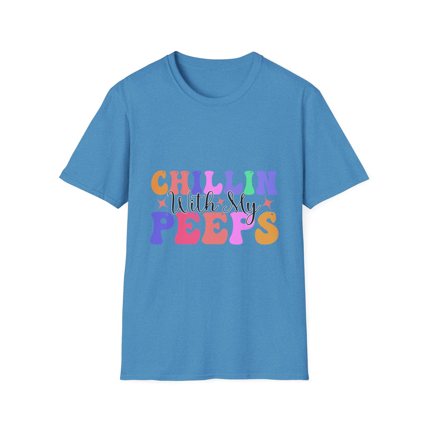 Chillin With My Peeps Unisex T-Shirt, Casual Summer Tee, Friendship Gift, Fun Vibe Shirt, Perfect for Relaxing