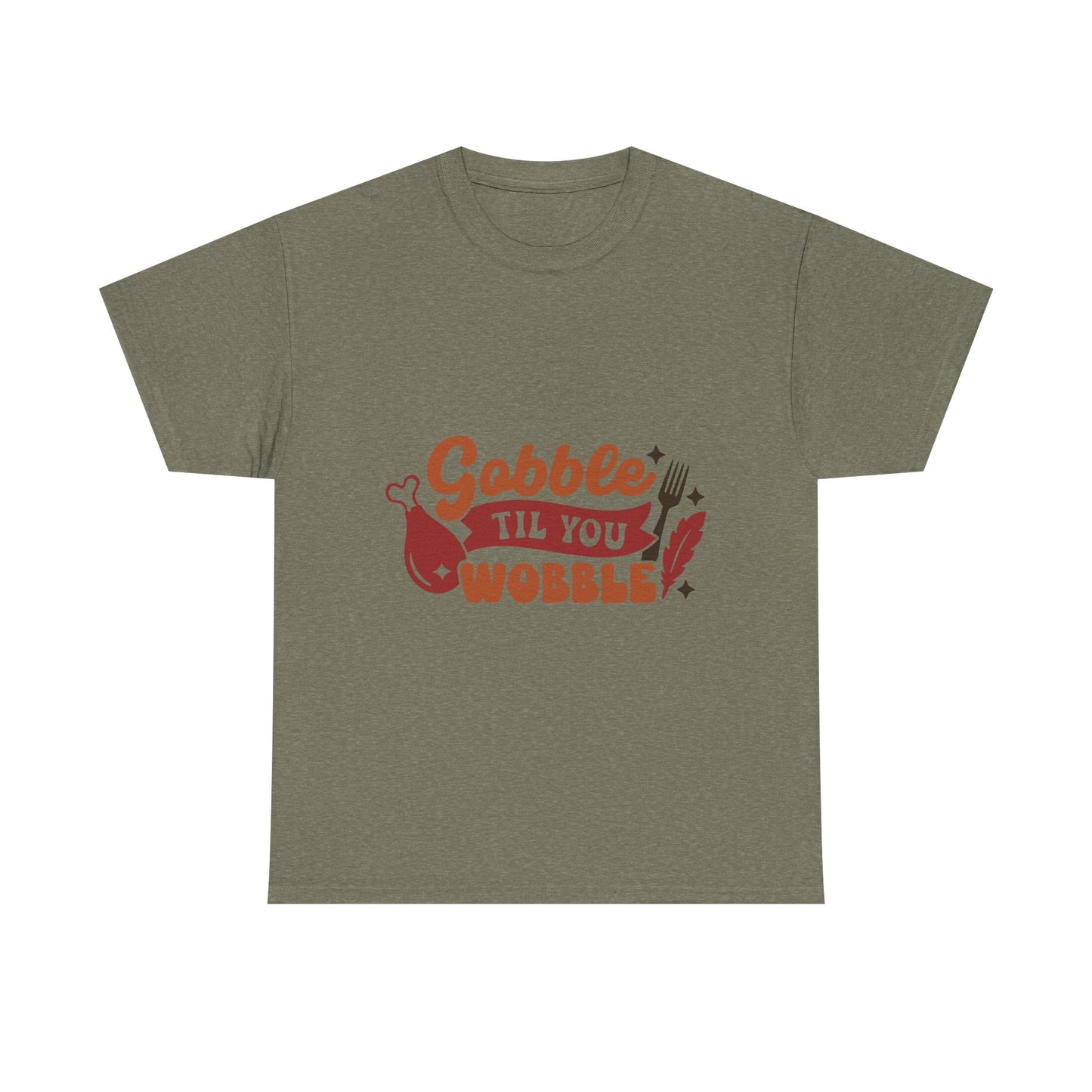 Funny Family Thanksgiving Tee, Gobble Till You Wobble, Thanksgiving Puns Shirt, Turkey Day Top