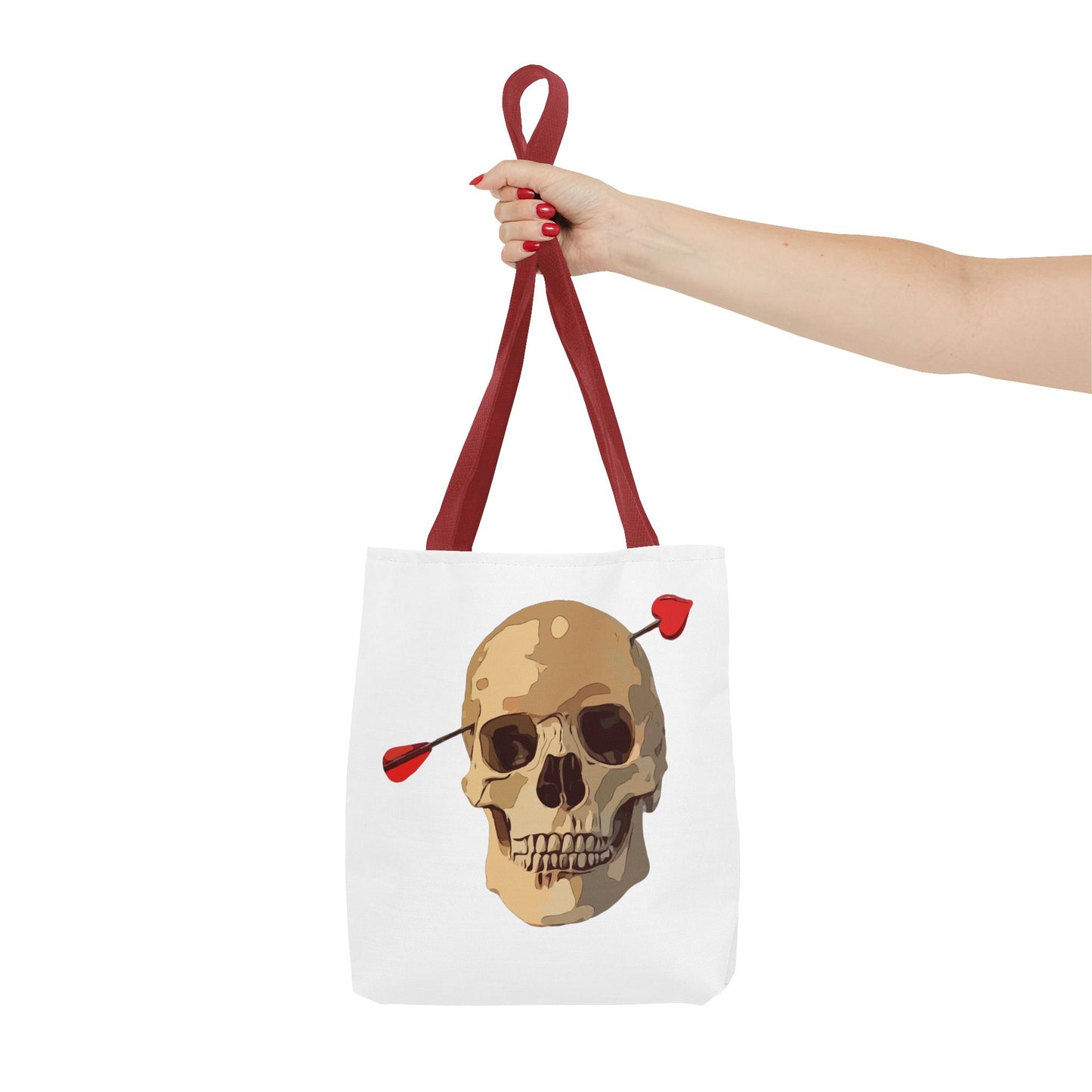 Skull Graphic Cupid Tote Bag: Edgy Elegance Meets Functional Style