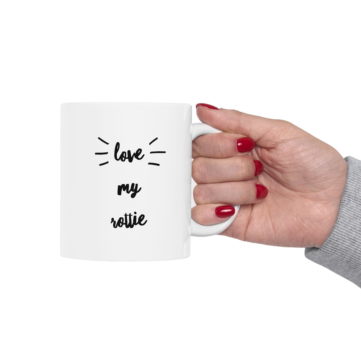 Rottie Love Ceramic Mug (11oz, 15oz)