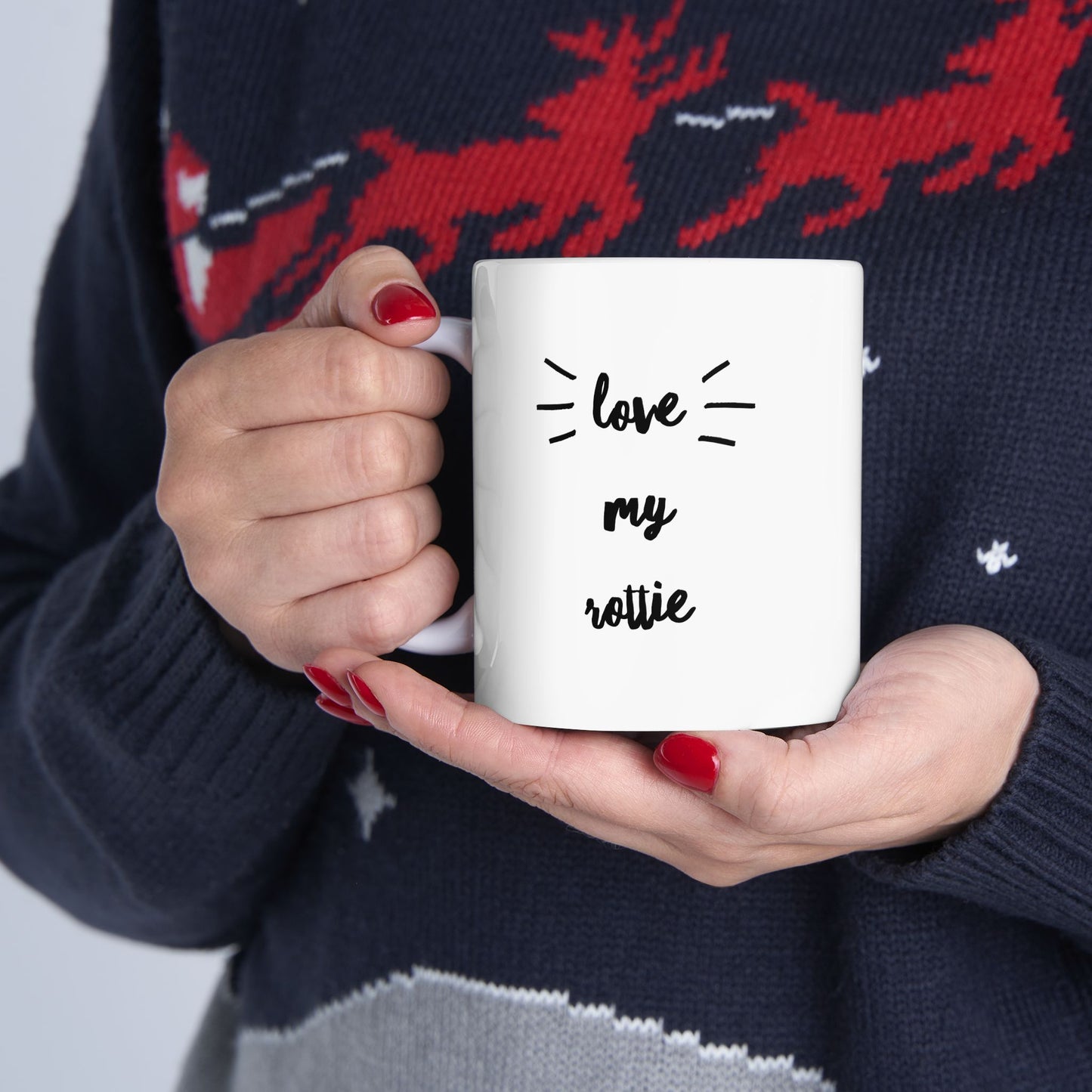 Rottie Love Ceramic Mug (11oz, 15oz)