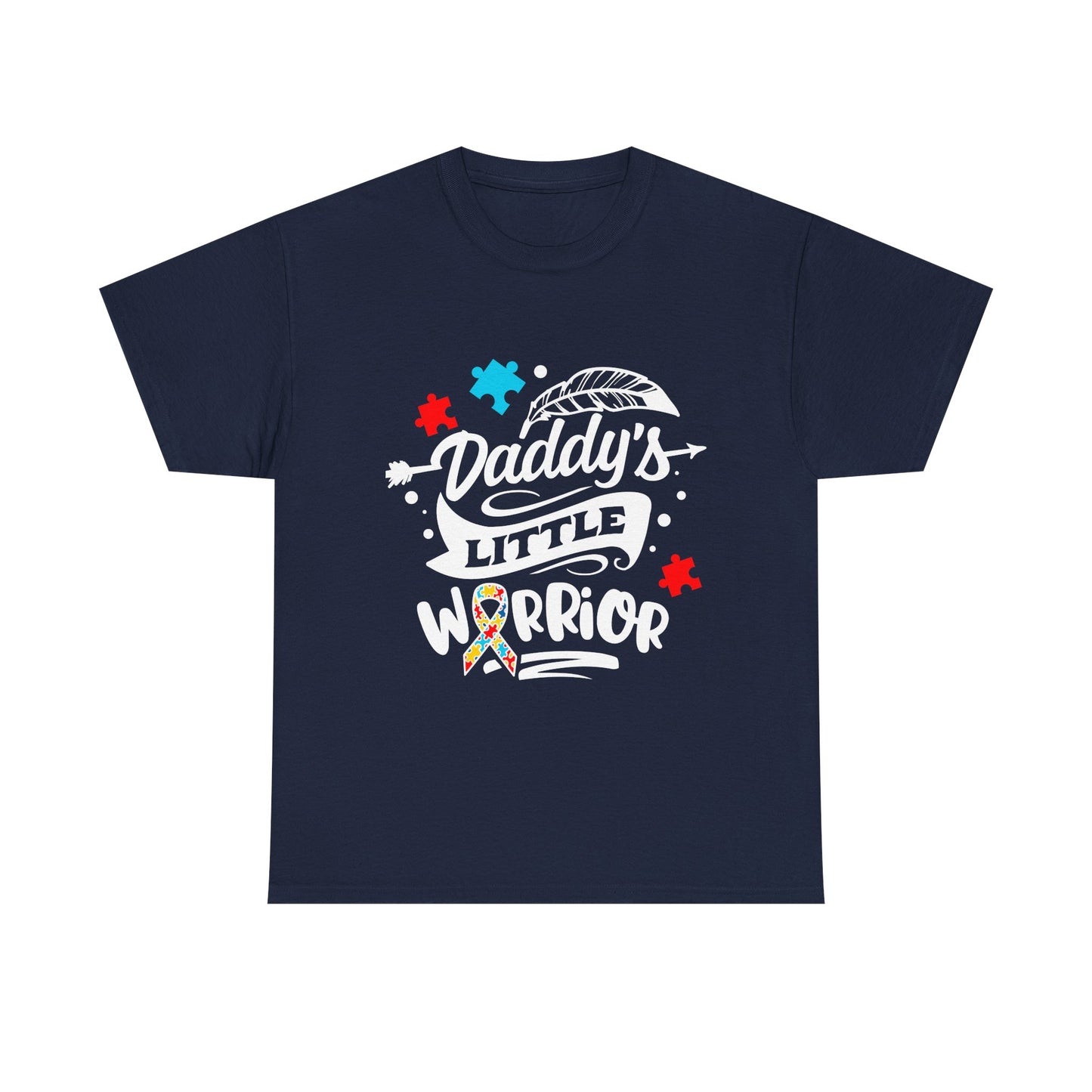 Daddy's Little Warrior Autism Dad T-shirt for Dad for Father's Day
