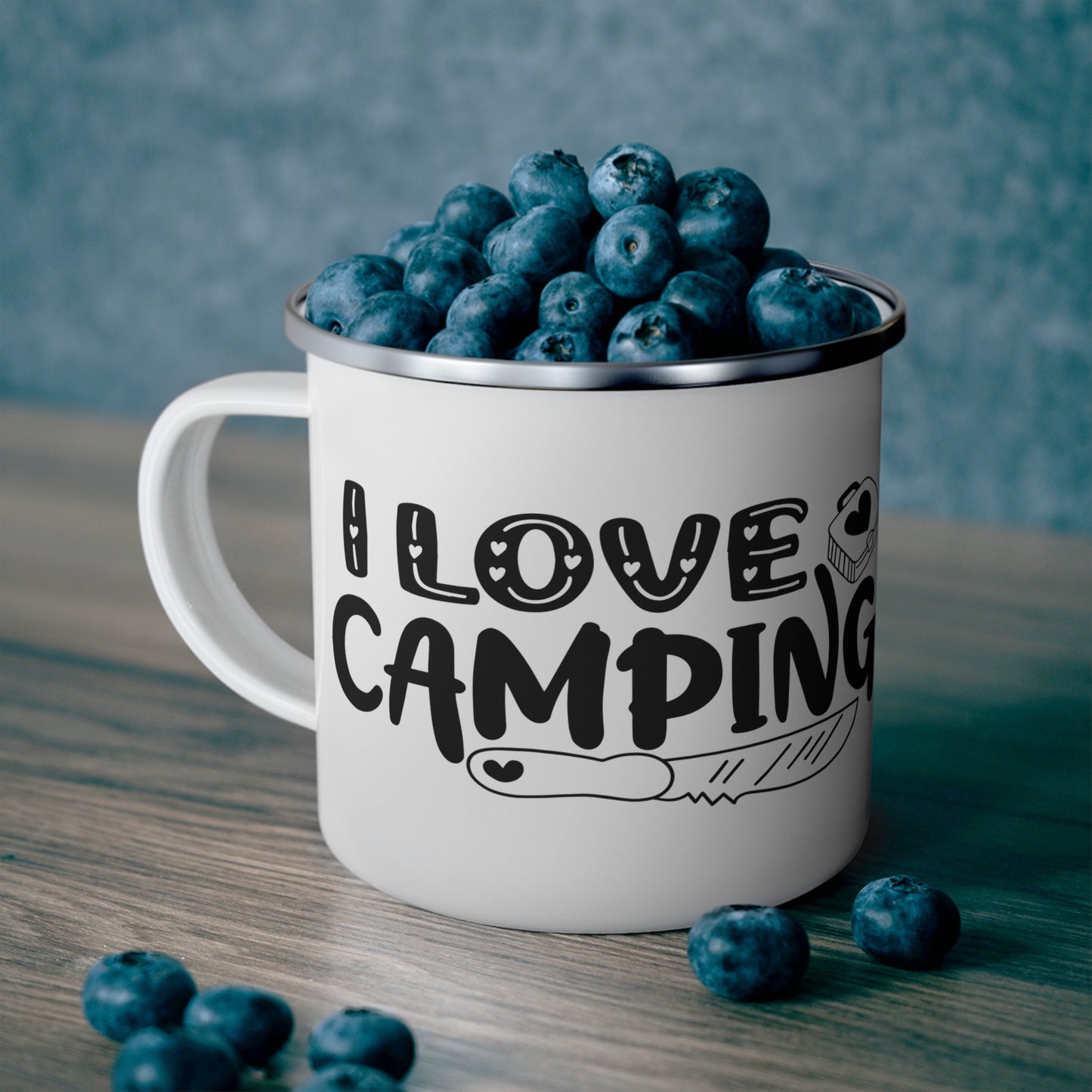 I Love Camping Enamel Camping Mug