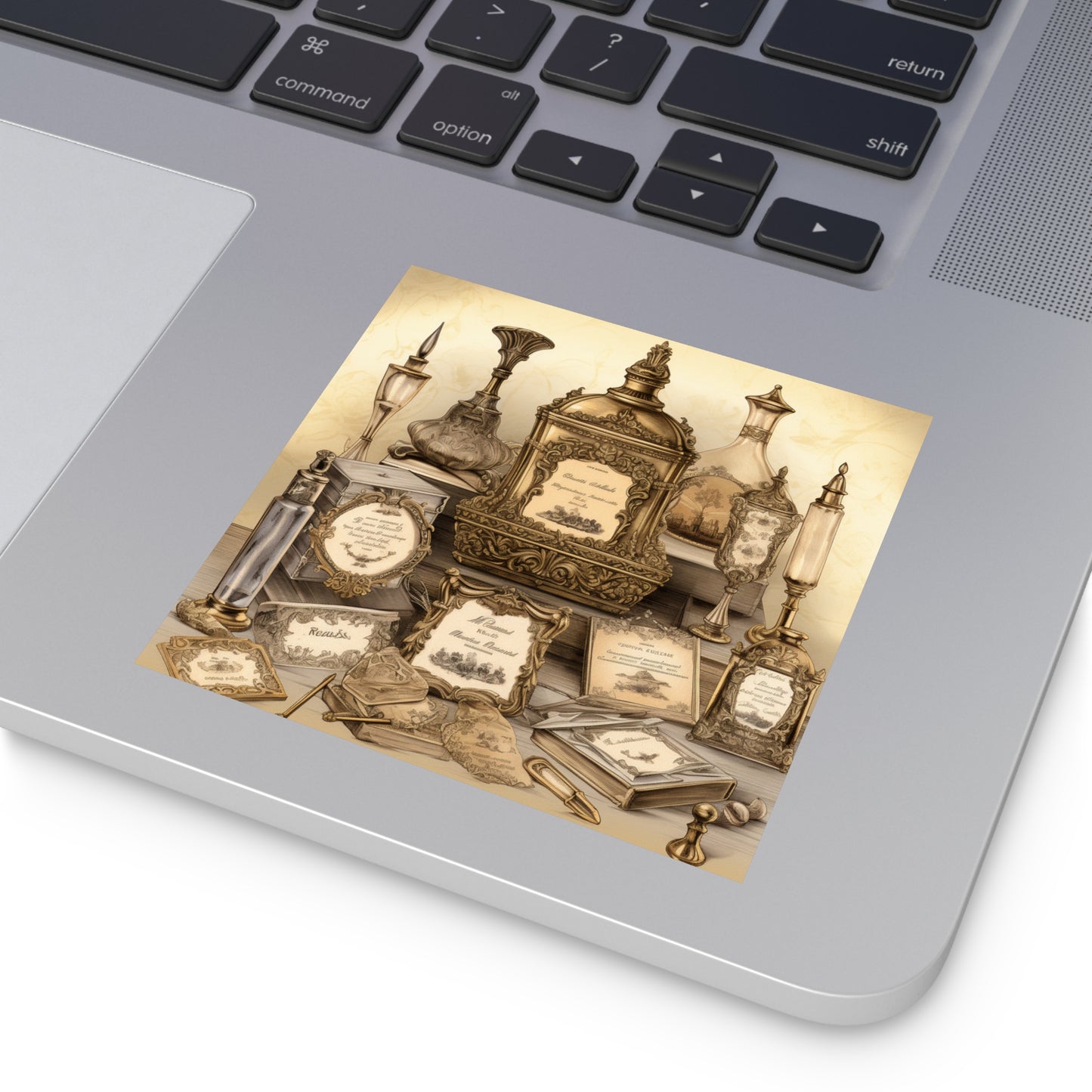 Antique Apothecary Label Square Decal #2