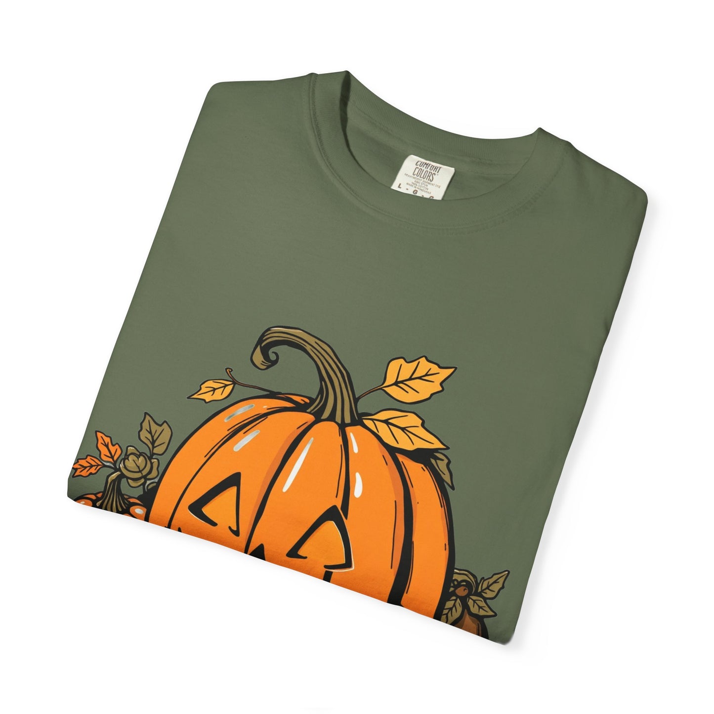 Comfort Colors Pumpkin Shirt | Womens Halloween Fall Graphic Tee