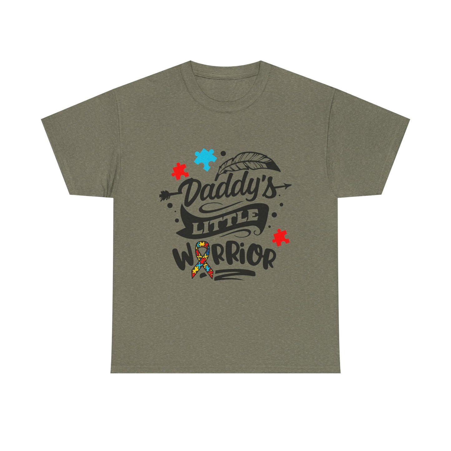 Daddy's Little Warrior Autism Dad T-shirt for Dad for Father's Day