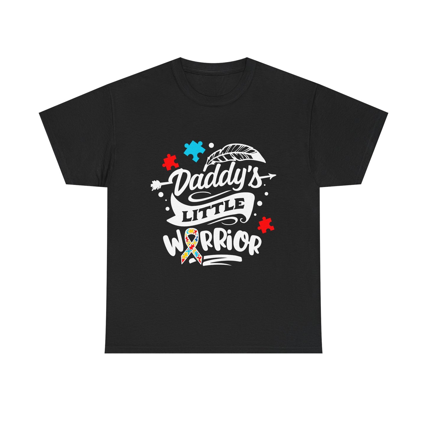 Daddy's Little Warrior Autism Dad T-shirt for Dad for Father's Day