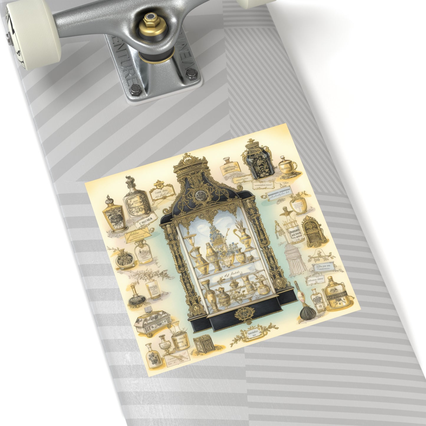 Antique Apothecary Label Square Decal #3