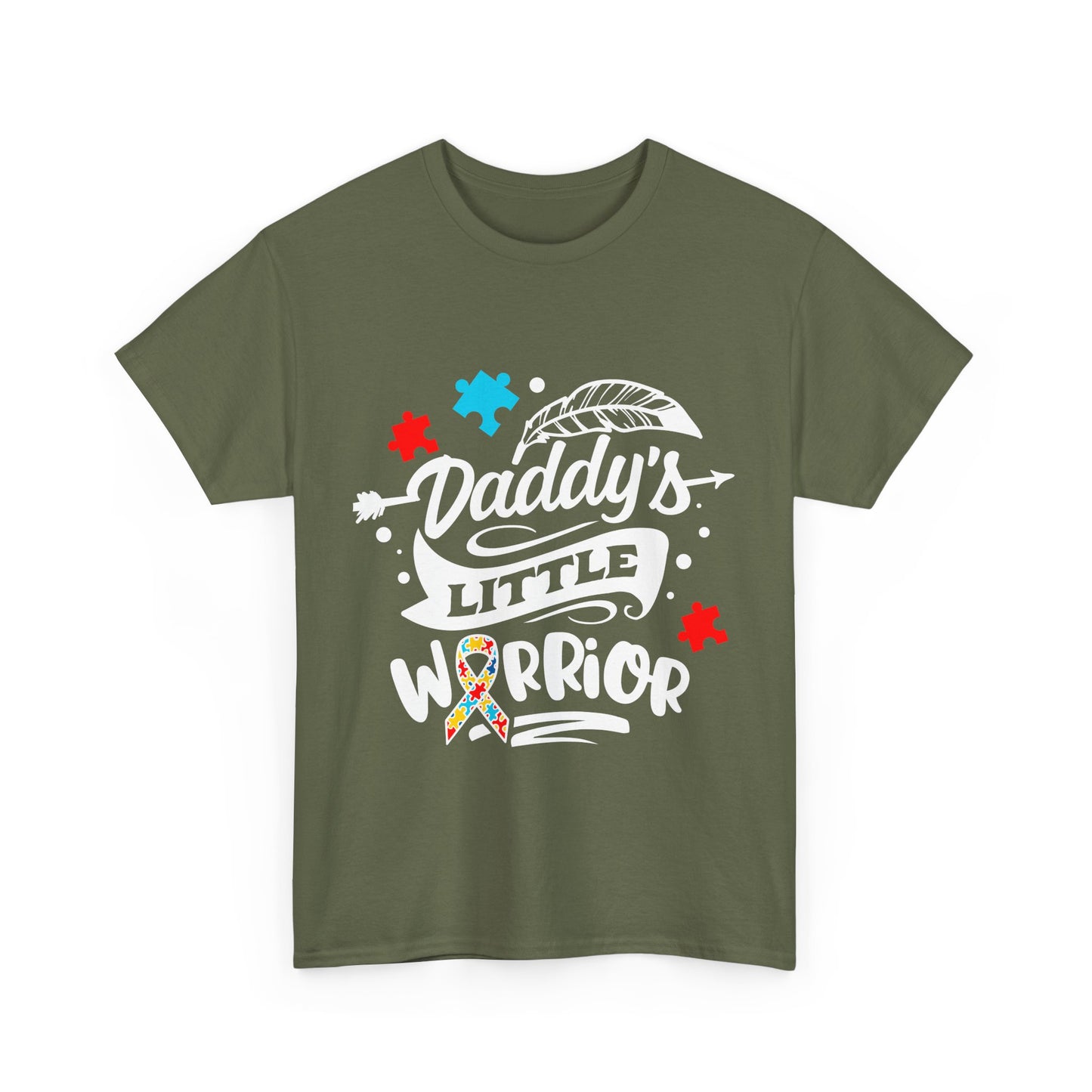 Daddy's Little Warrior Autism Dad T-shirt for Dad for Father's Day