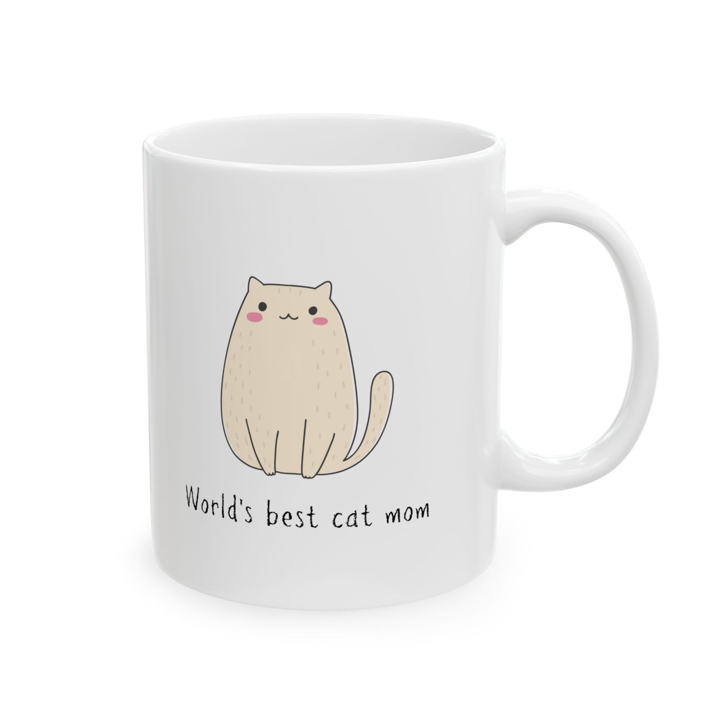 Cat Mom Coffee Mug (11oz & 15oz) - World's Best Cat Mom Design