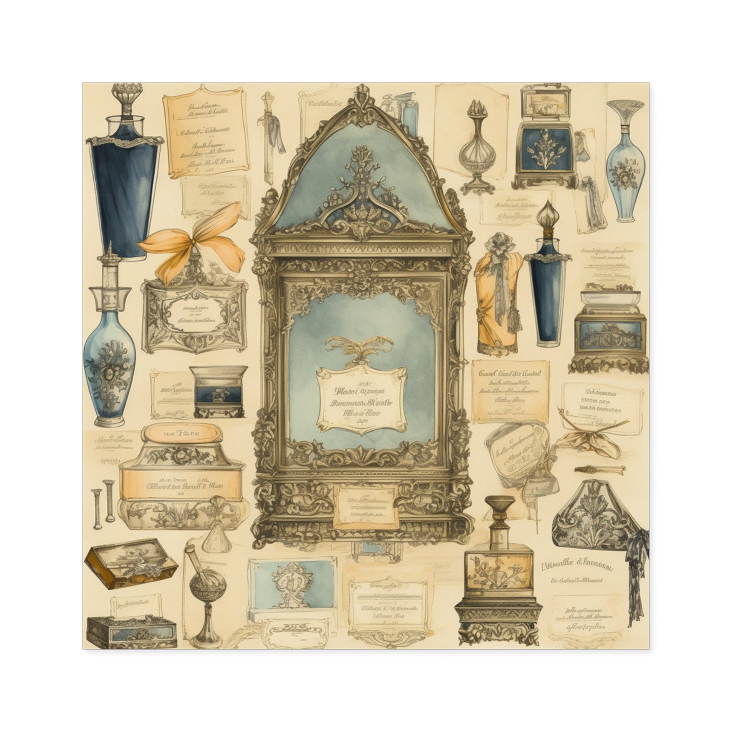 Antique Apothecary Label Square Decal #4