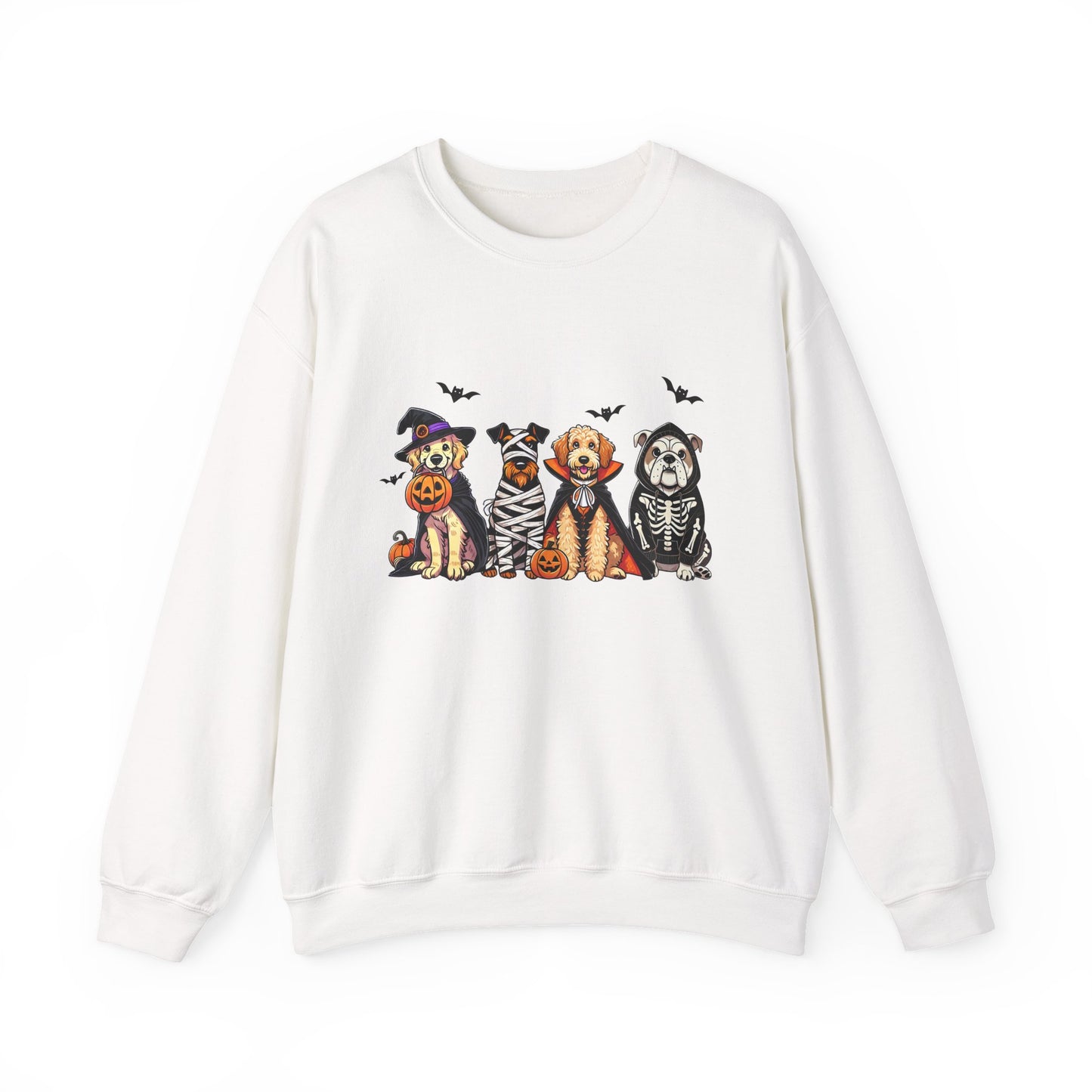Cute Trick or Treat Dogs Women's Halloween Sweatshirt